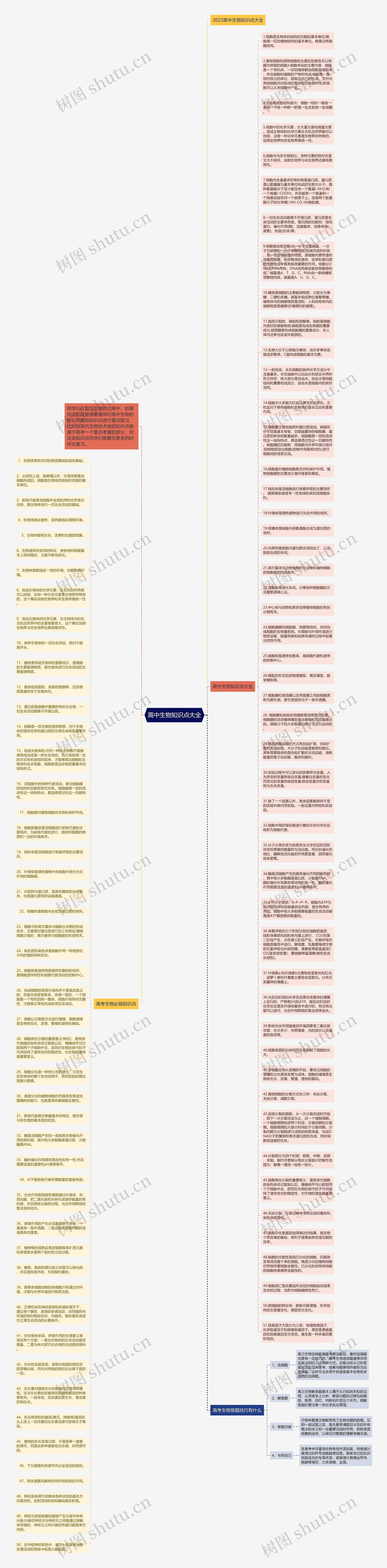 高中生物知识点大全思维导图