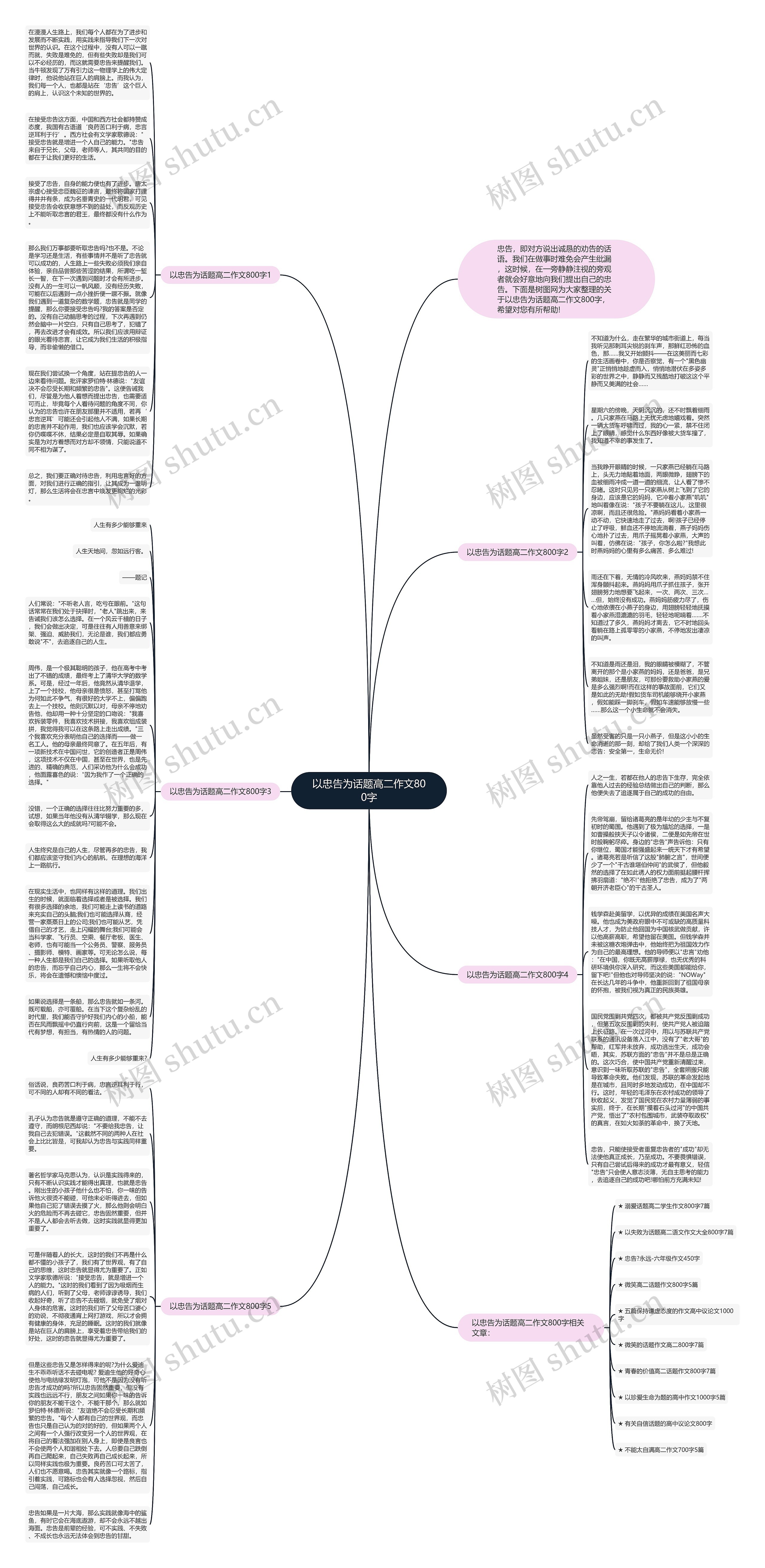 以忠告为话题高二作文800字思维导图
