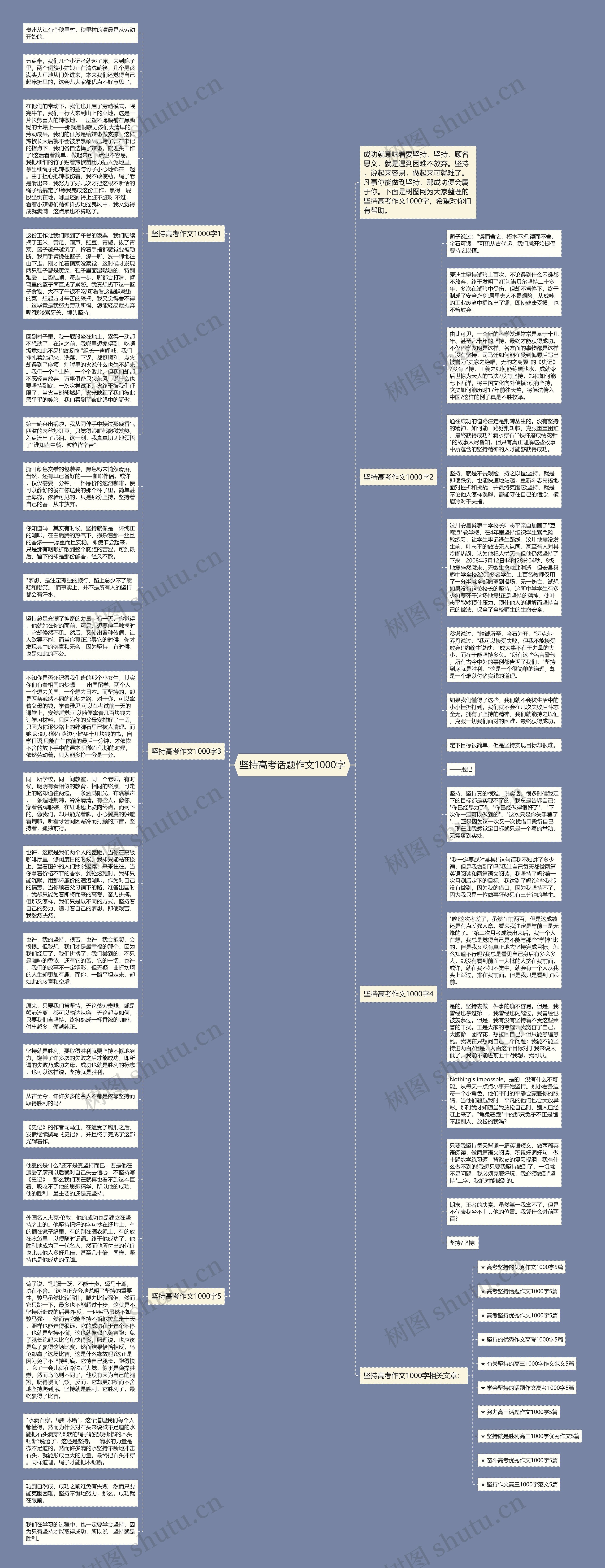 坚持高考话题作文1000字思维导图