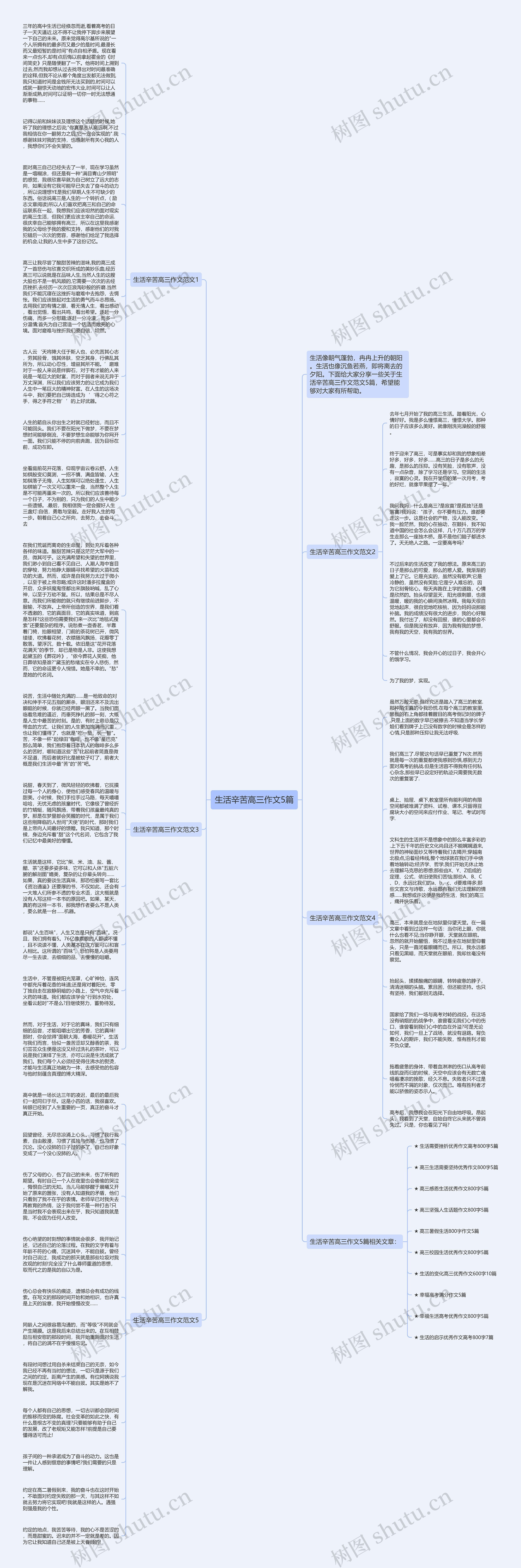 生活辛苦高三作文5篇思维导图
