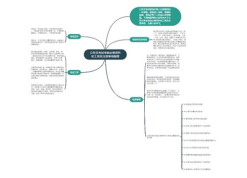 公务员考试考前必备资料和工具及注意事项整理