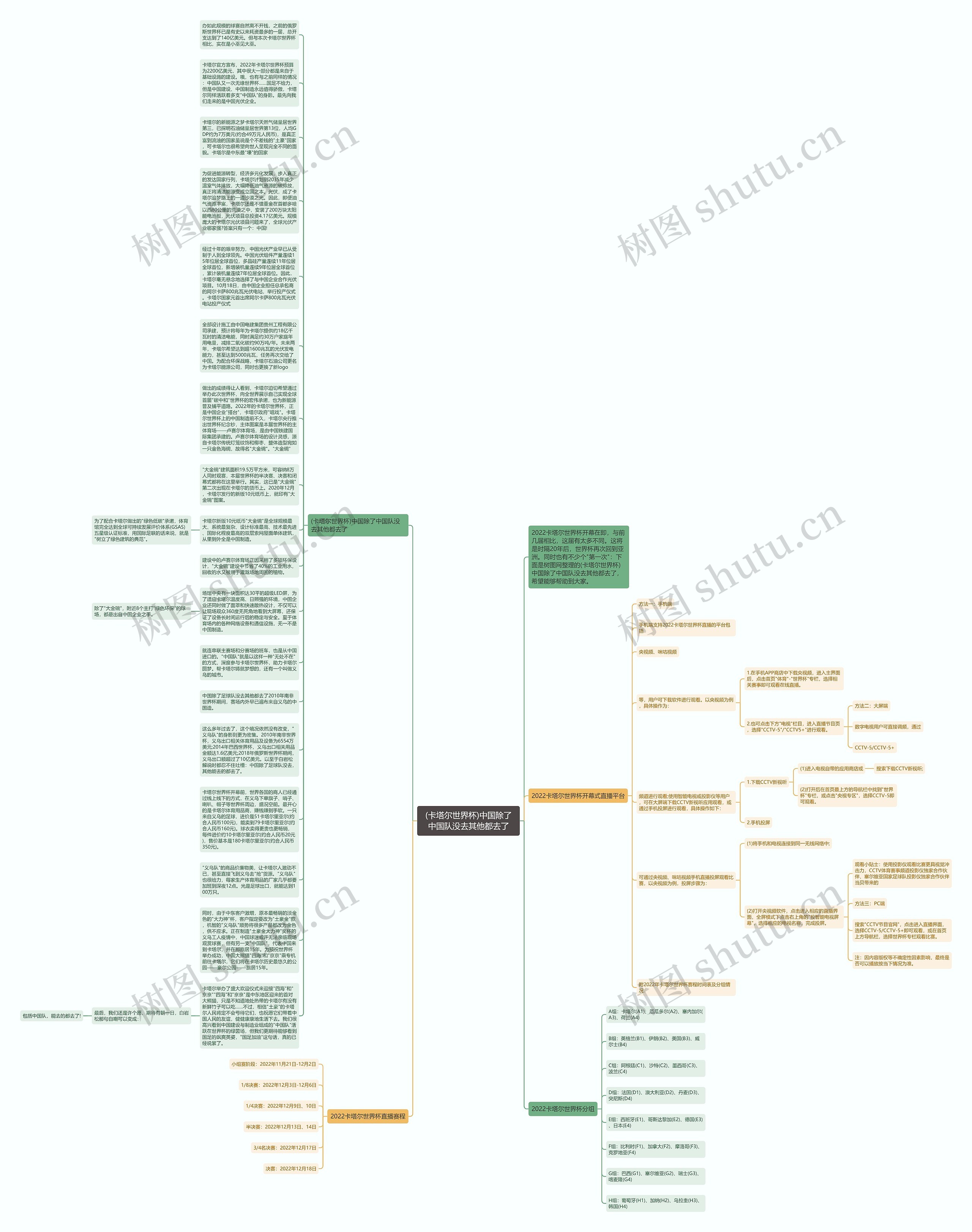 (卡塔尔世界杯)中国除了中国队没去其他都去了思维导图