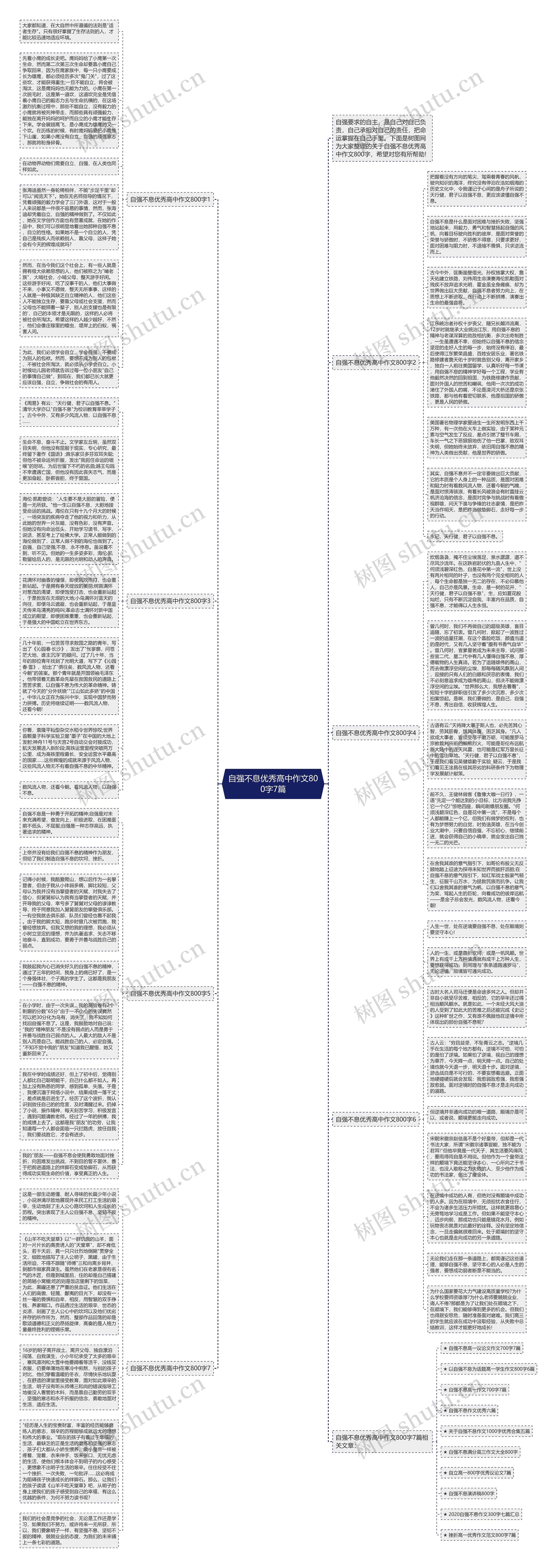 自强不息优秀高中作文800字7篇思维导图