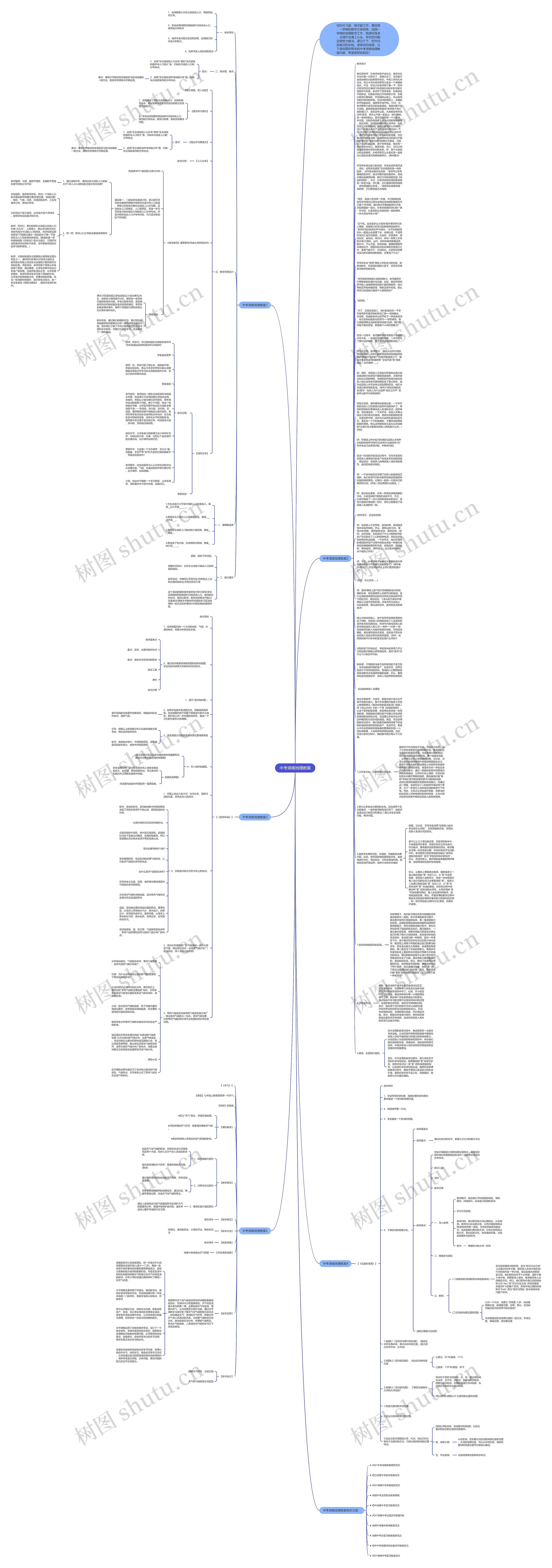 中考湖南地理教案思维导图