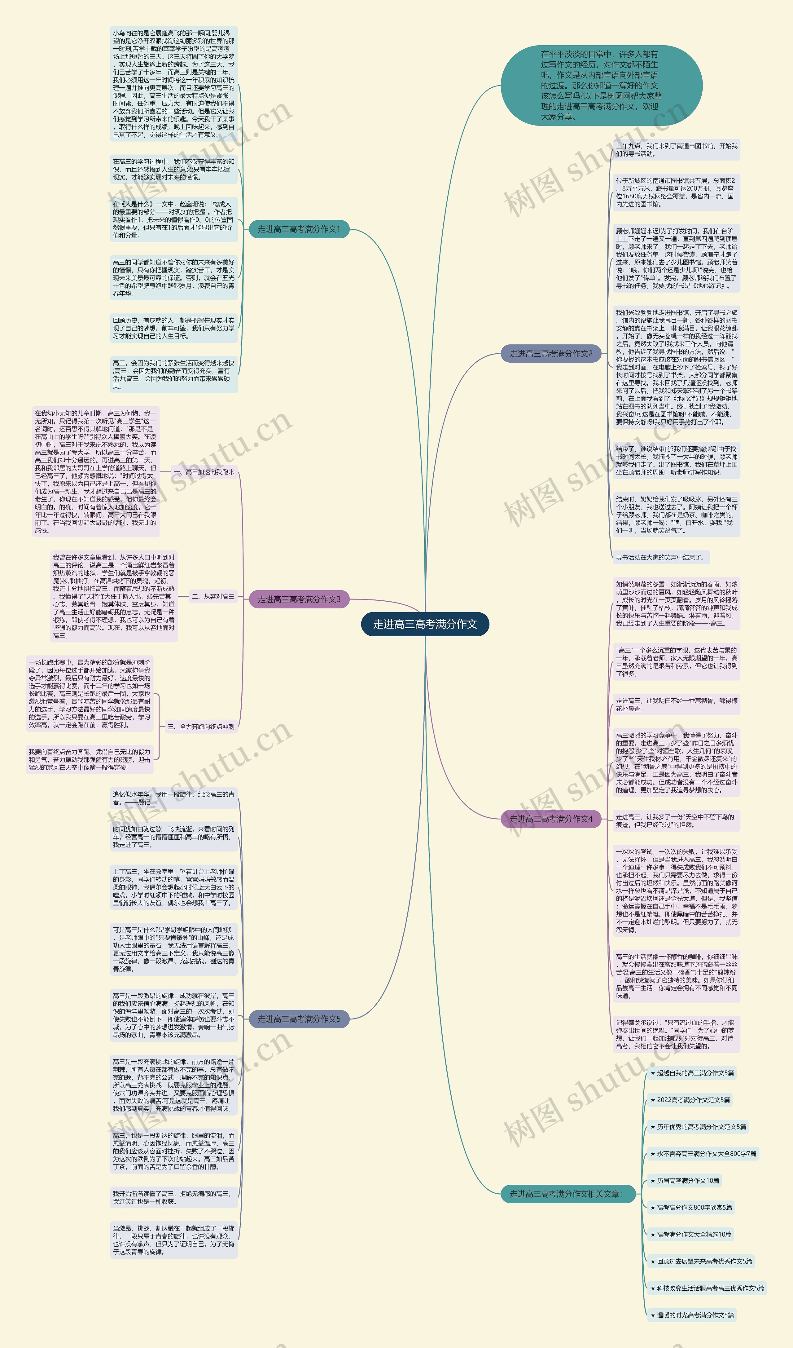 走进高三高考满分作文思维导图