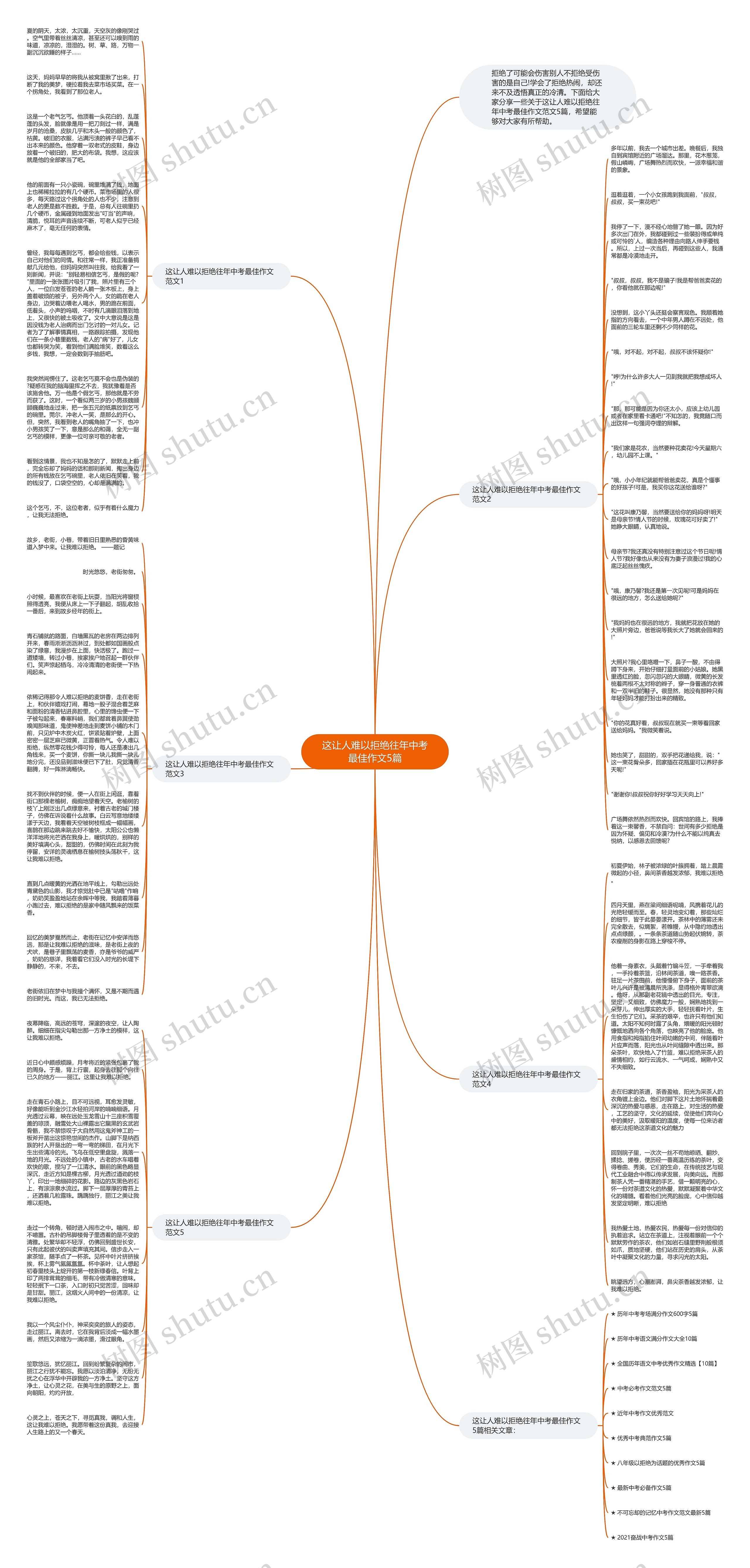 这让人难以拒绝往年中考最佳作文5篇思维导图