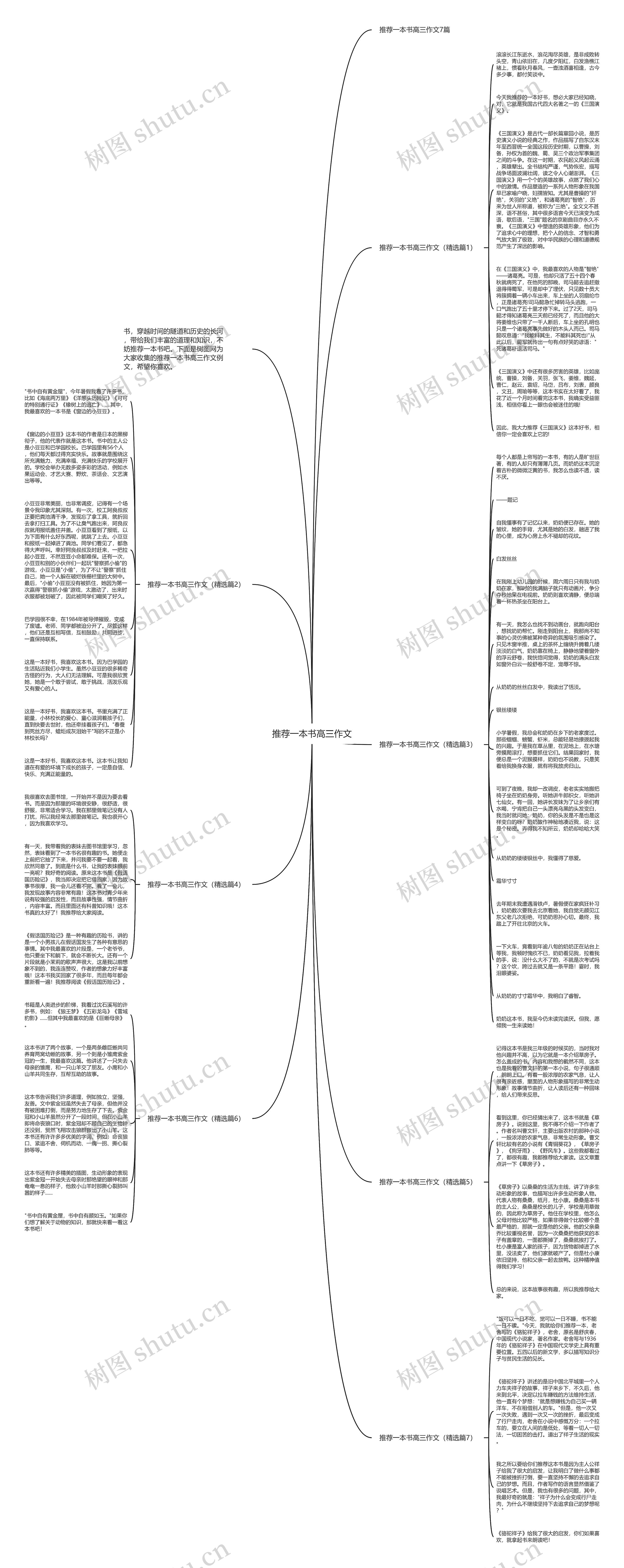 推荐一本书高三作文思维导图