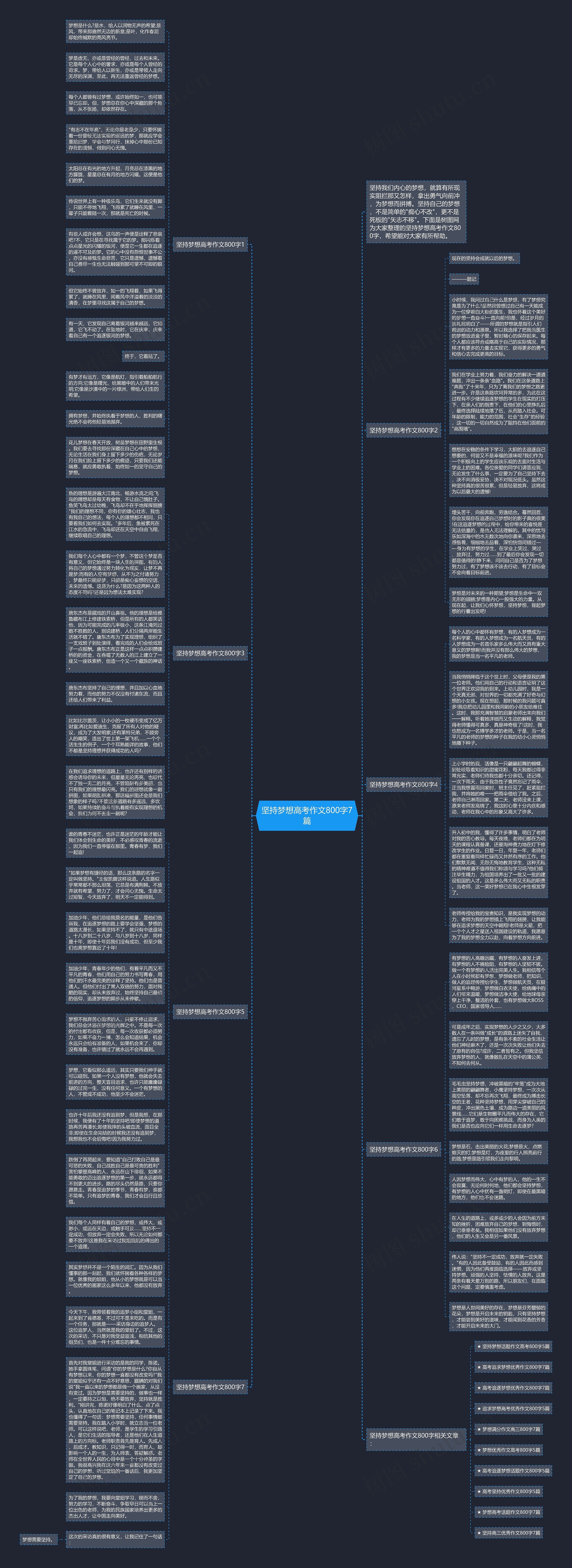 坚持梦想高考作文800字7篇思维导图