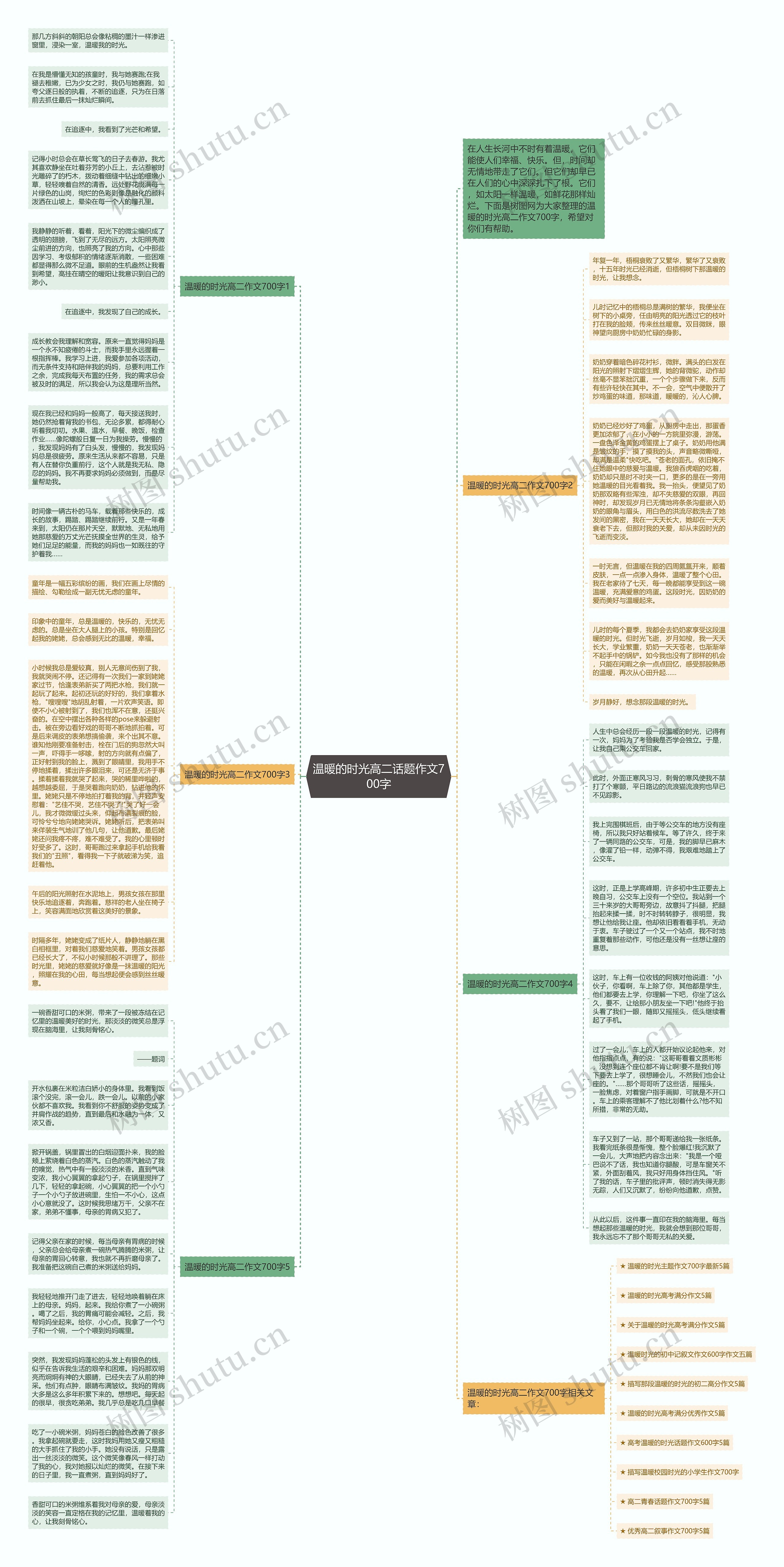 温暖的时光高二话题作文700字思维导图