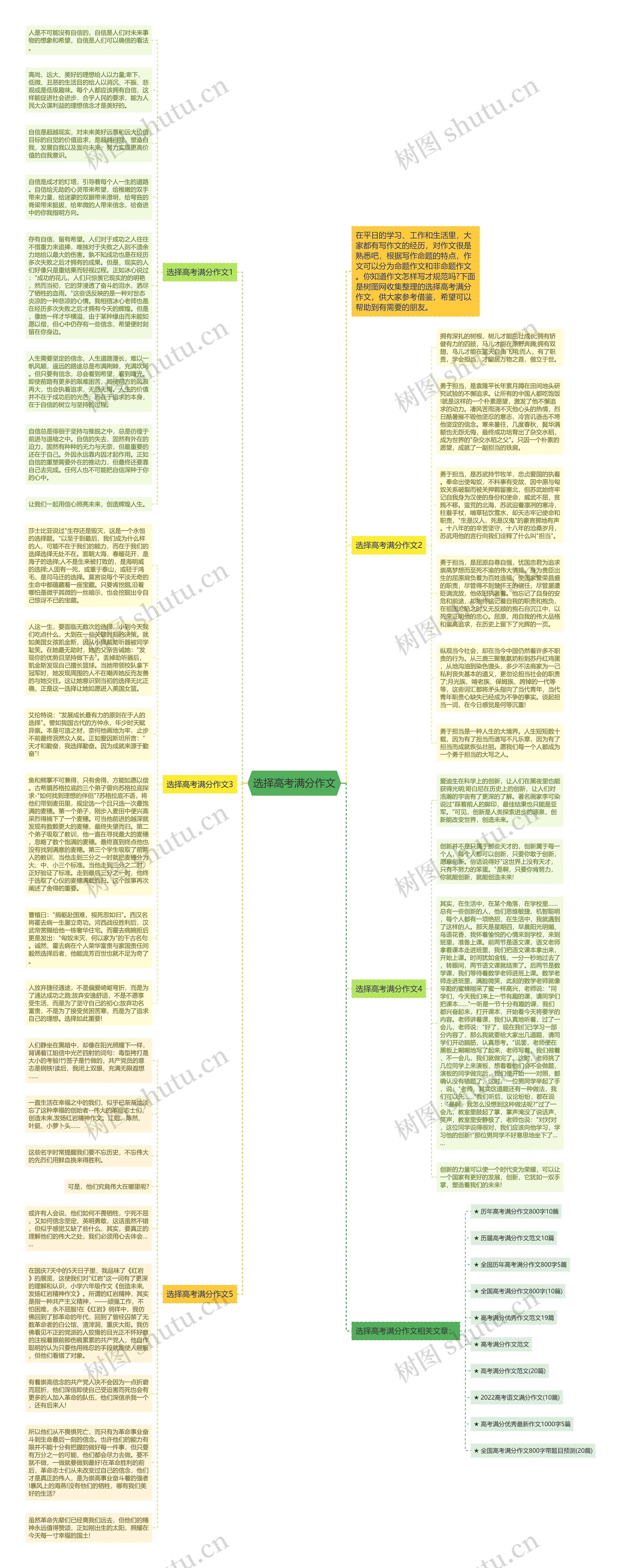 选择高考满分作文思维导图