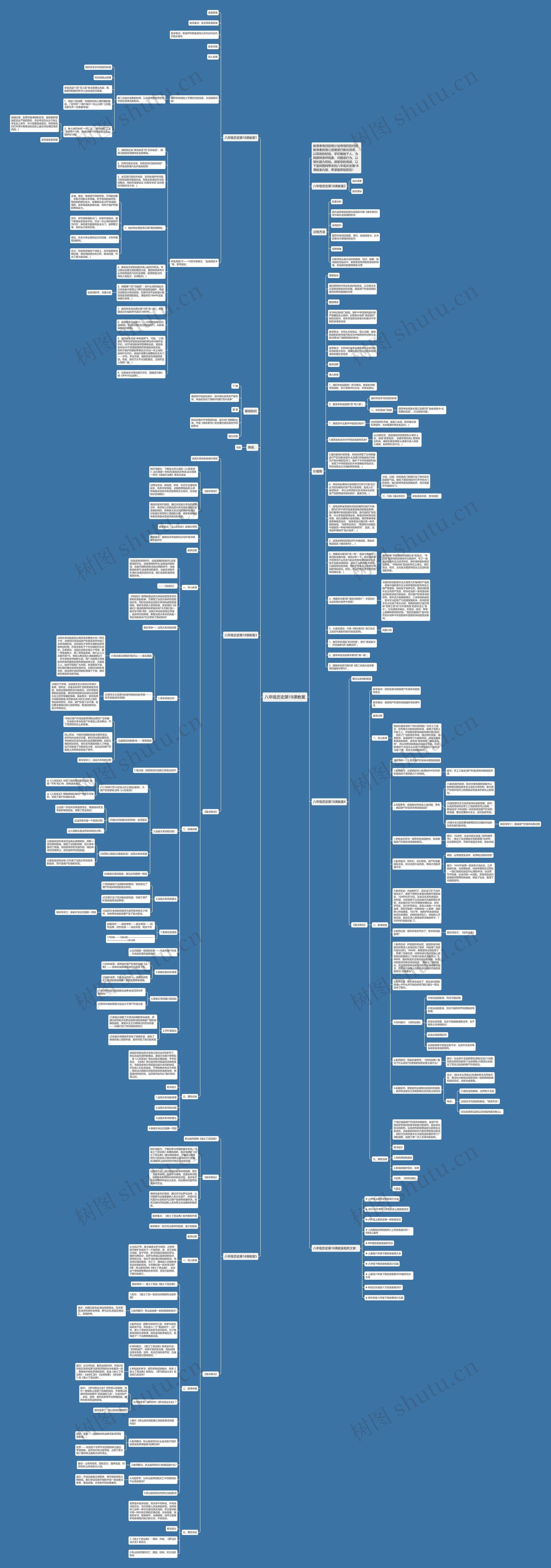 八年级历史第18课教案思维导图