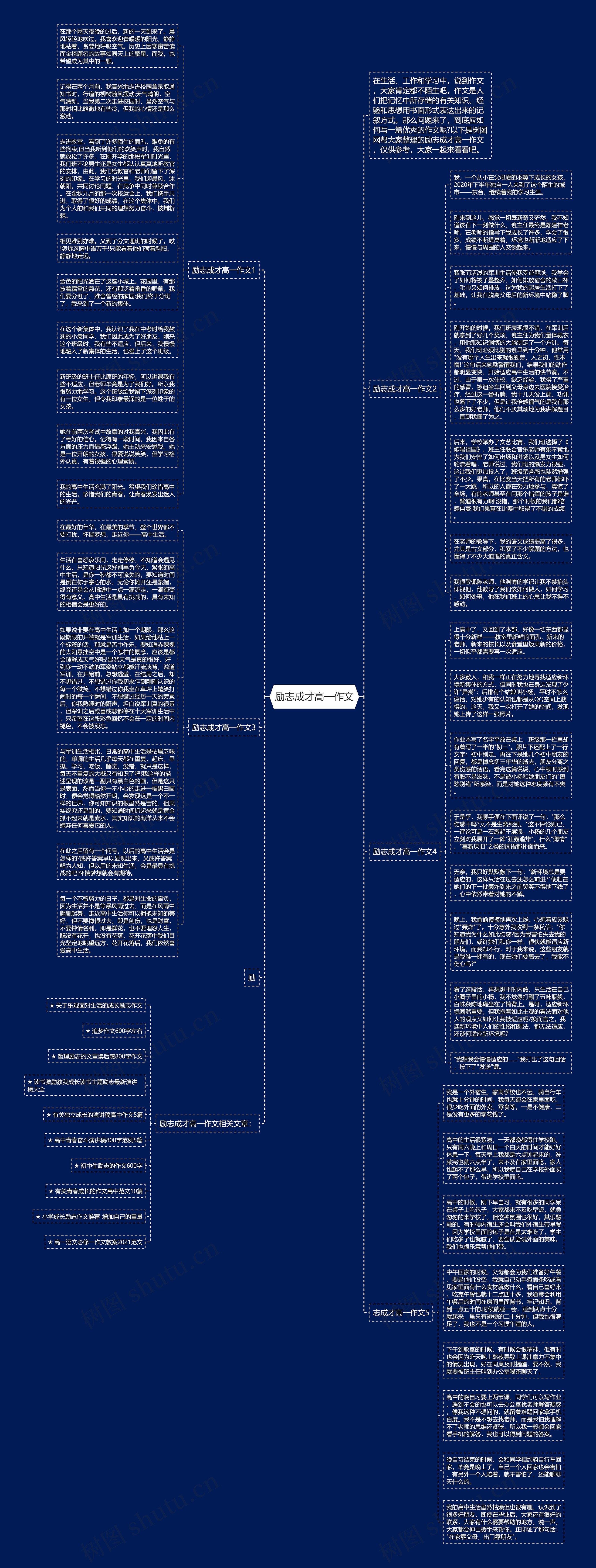 励志成才高一作文思维导图