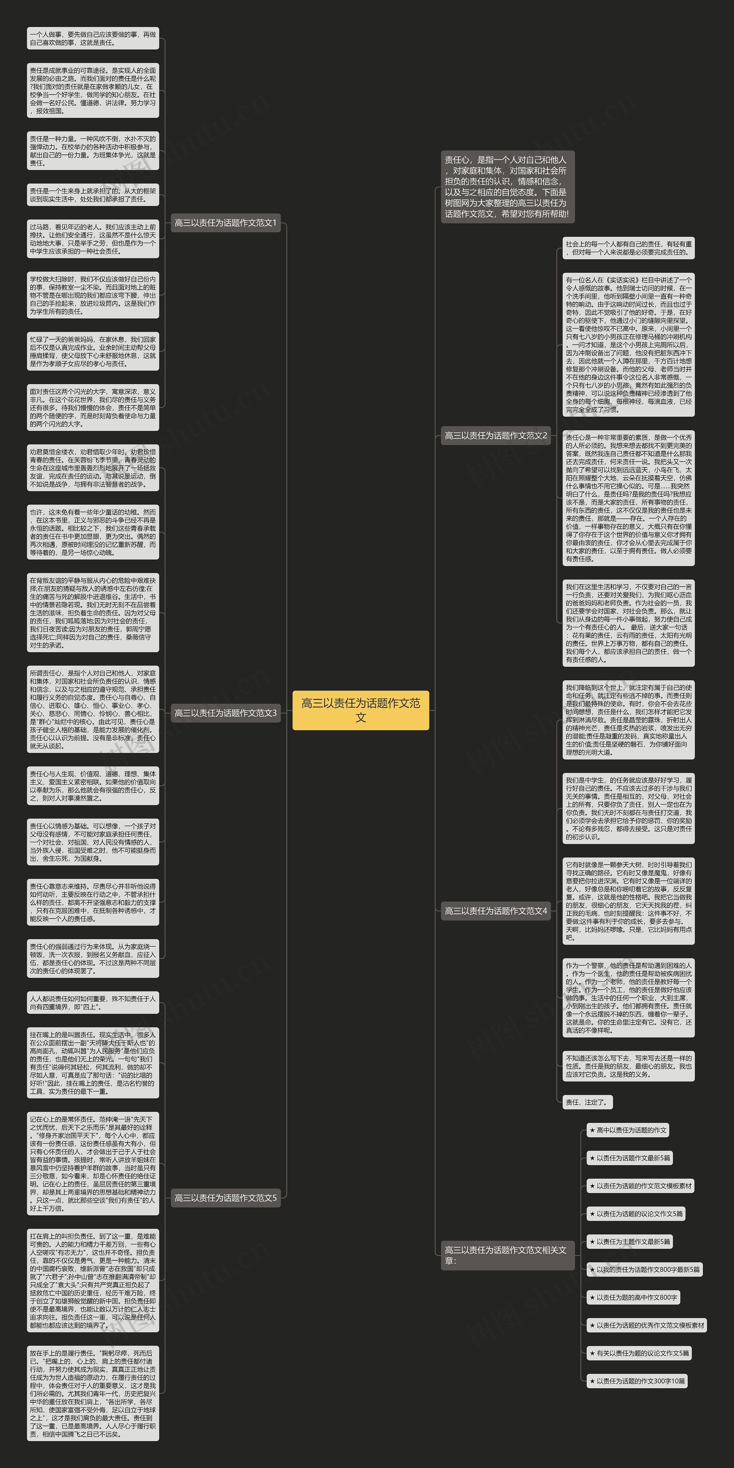 高三以责任为话题作文范文思维导图