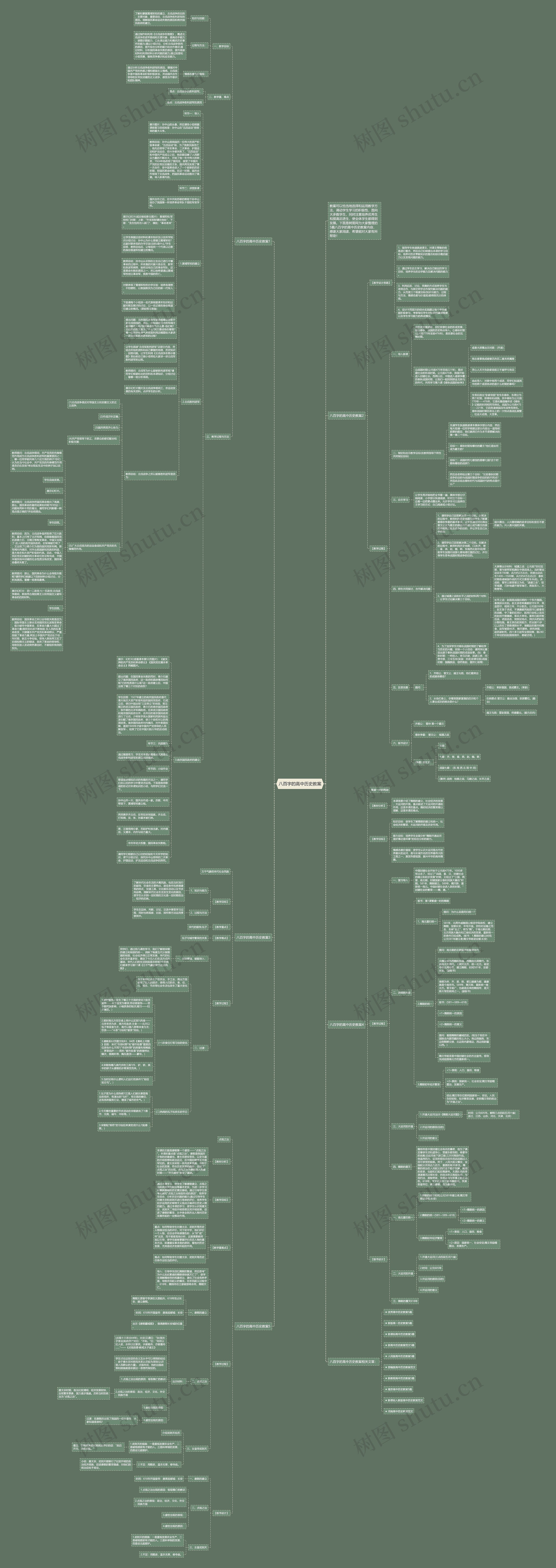 八百字的高中历史教案思维导图