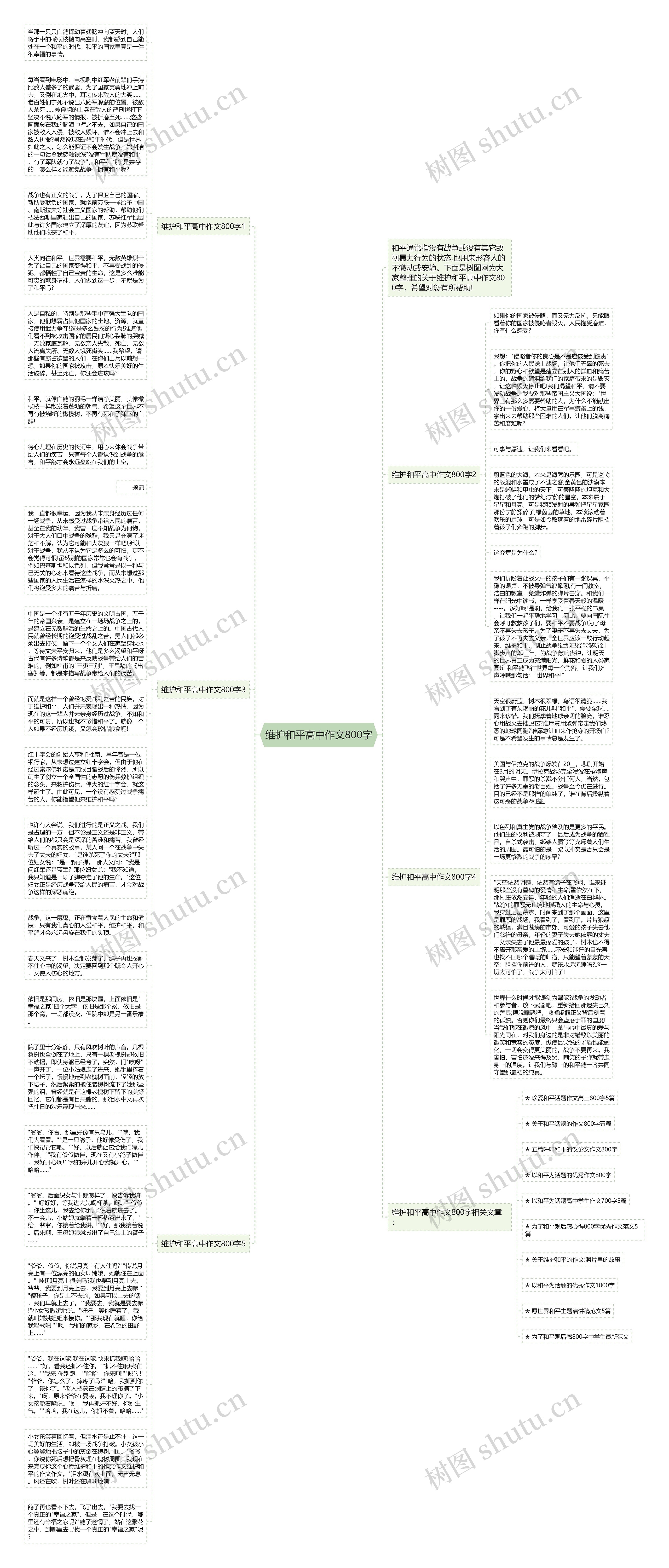 维护和平高中作文800字思维导图