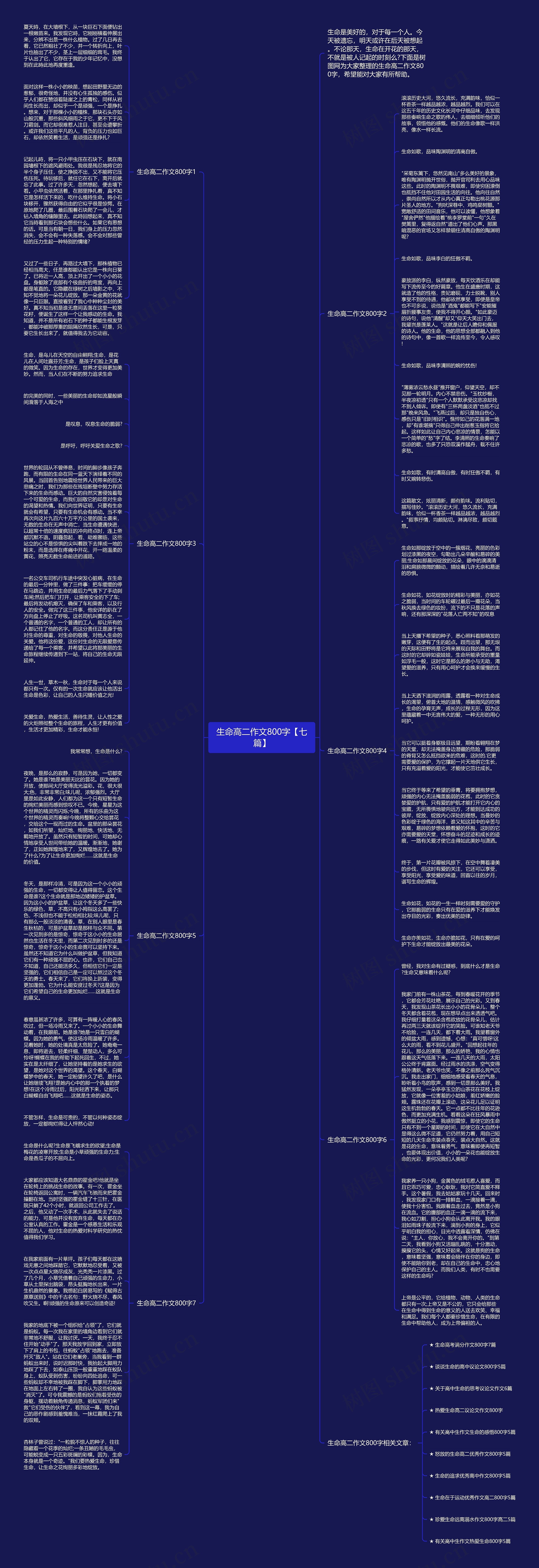 生命高二作文800字【七篇】思维导图