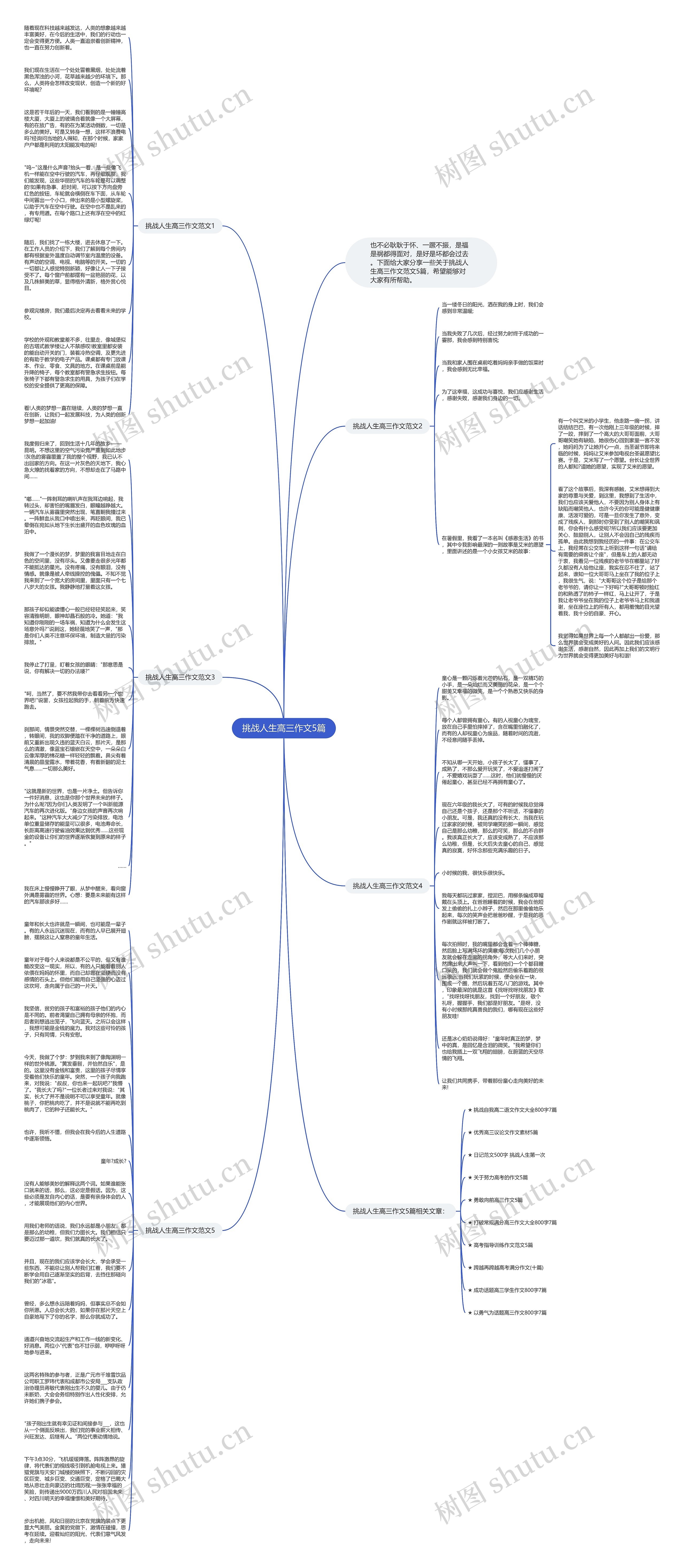 挑战人生高三作文5篇思维导图