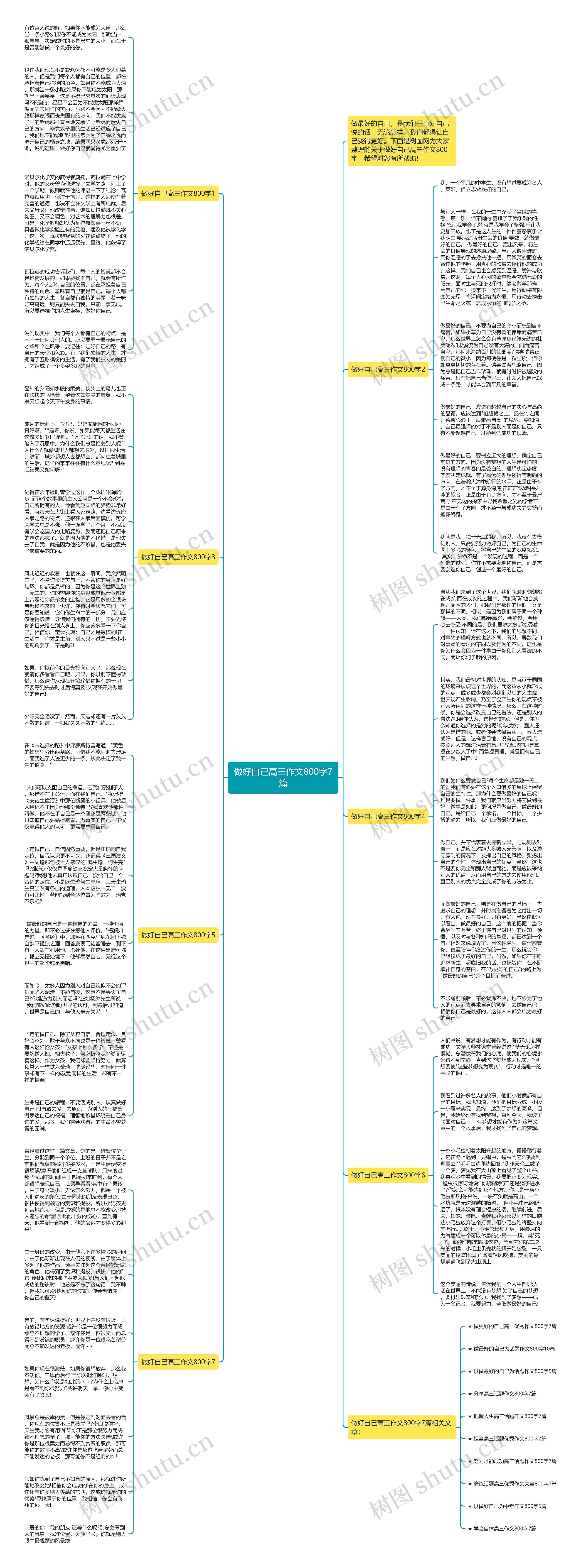 做好自己高三作文800字7篇思维导图