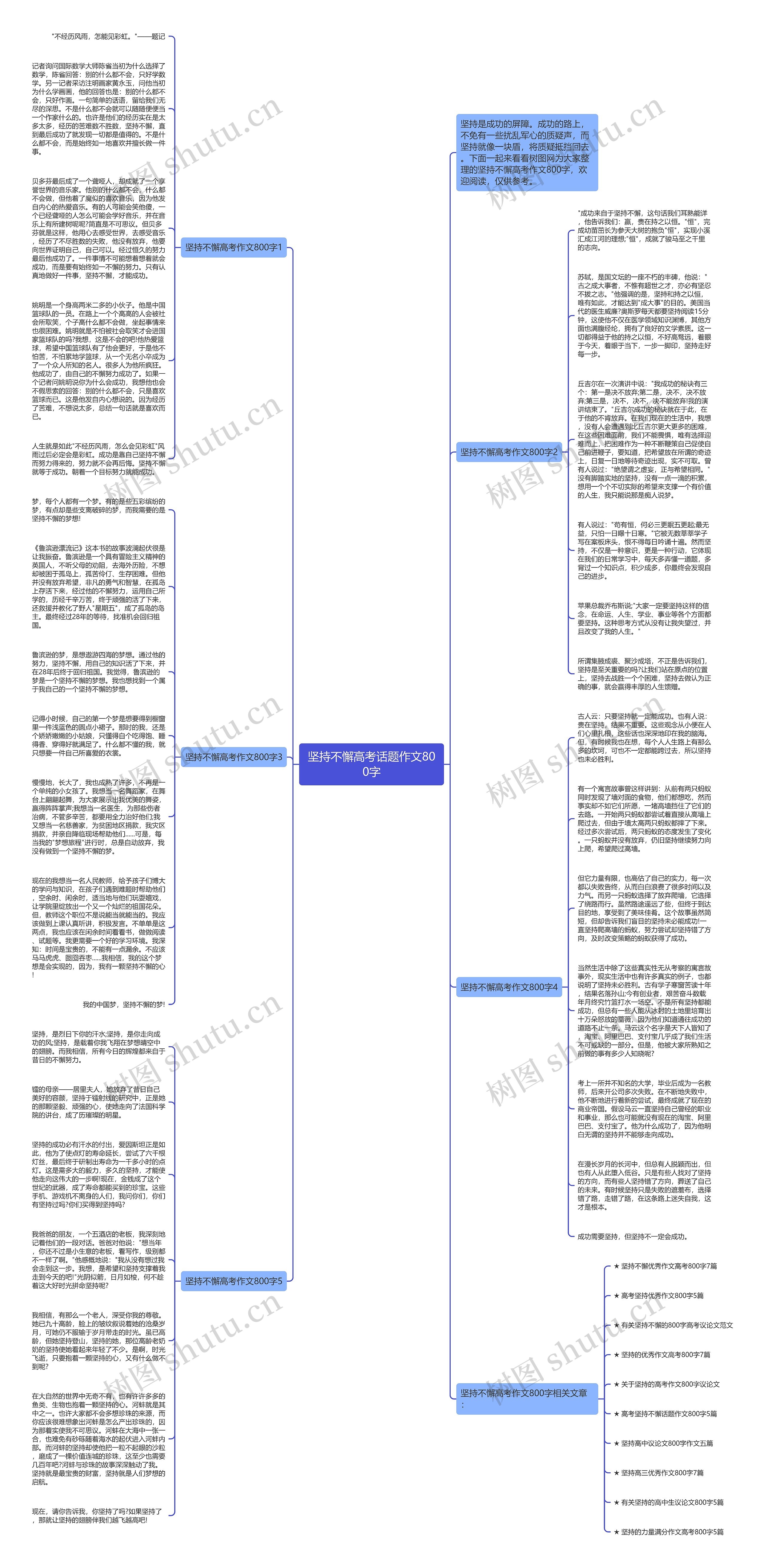 坚持不懈高考话题作文800字思维导图
