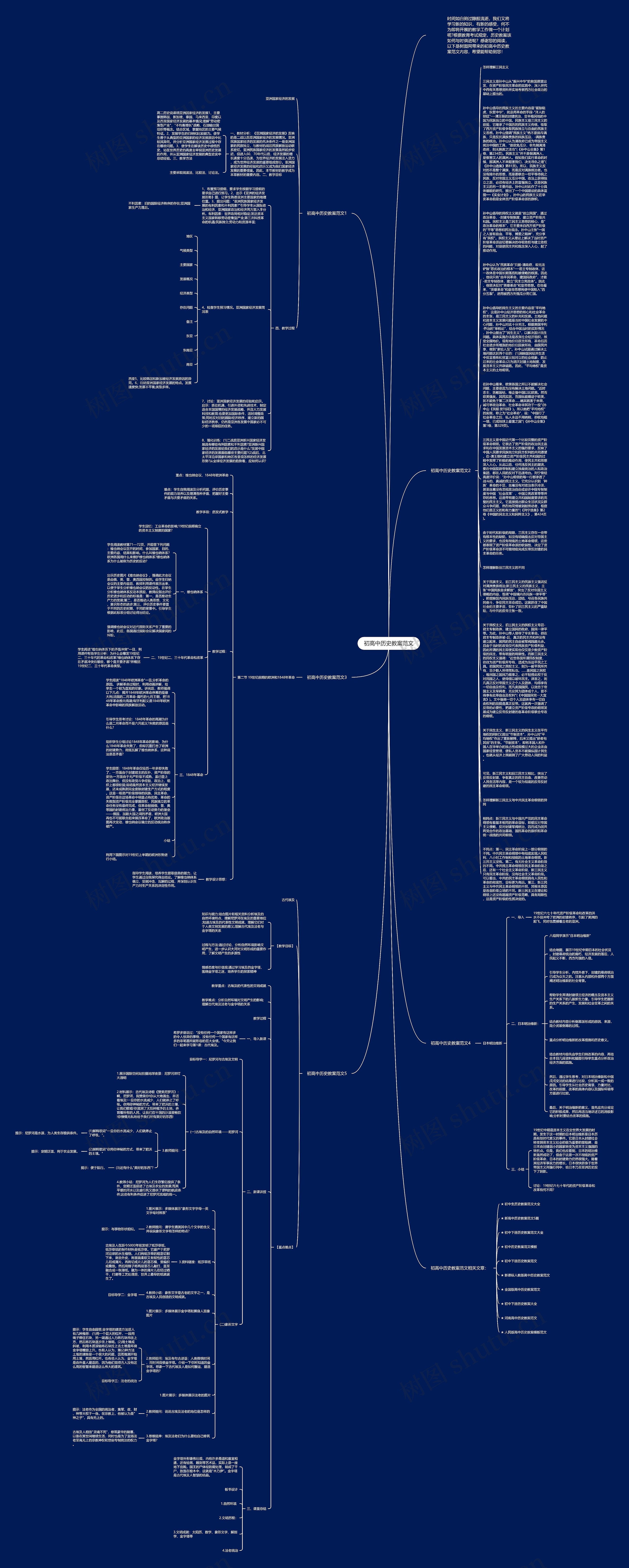 初高中历史教案范文思维导图