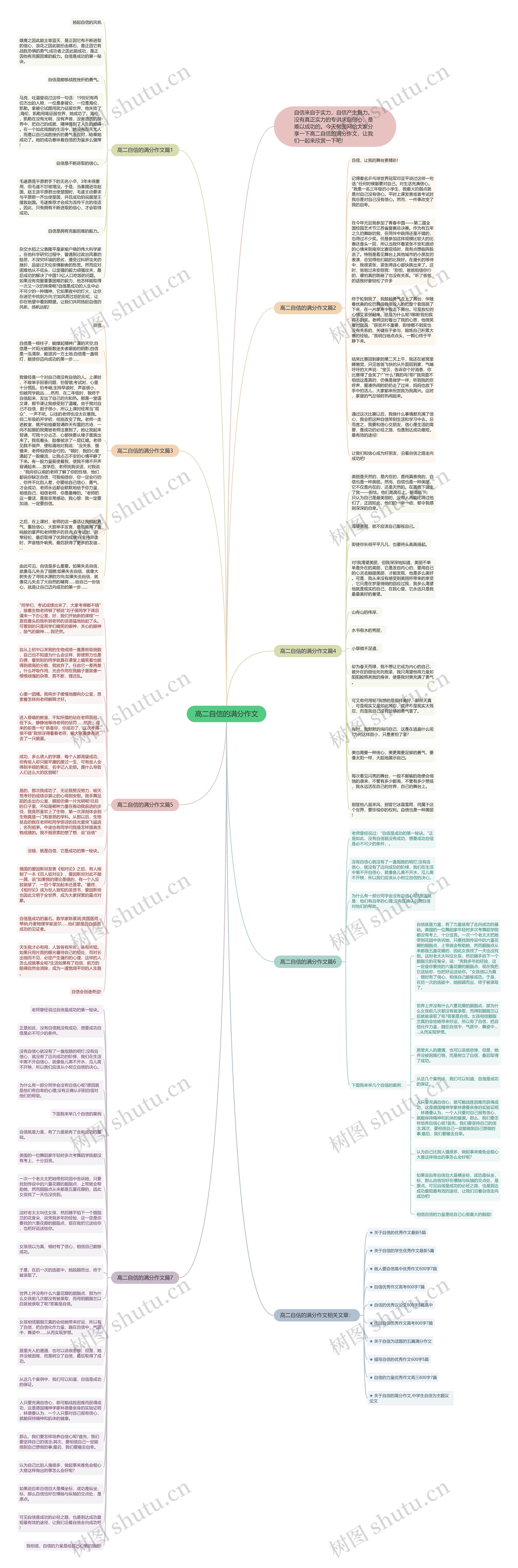高二自信的满分作文思维导图