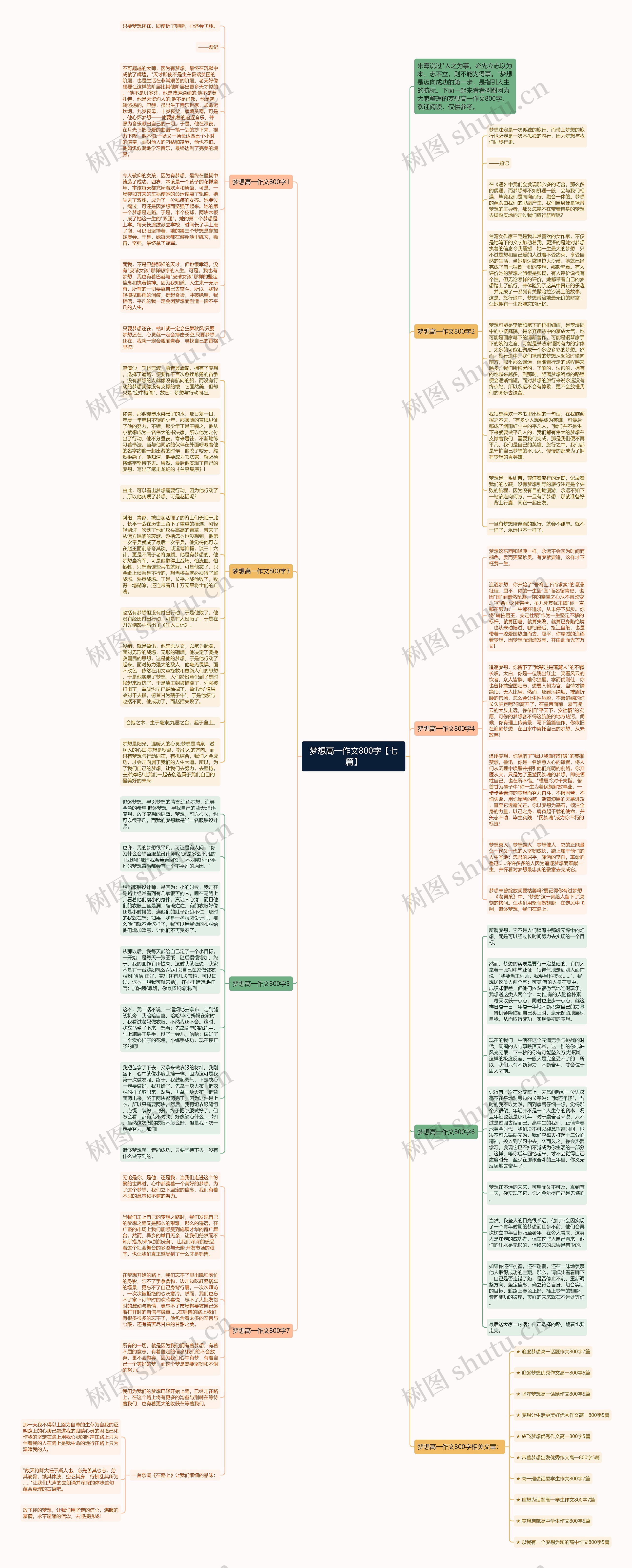 梦想高一作文800字【七篇】思维导图