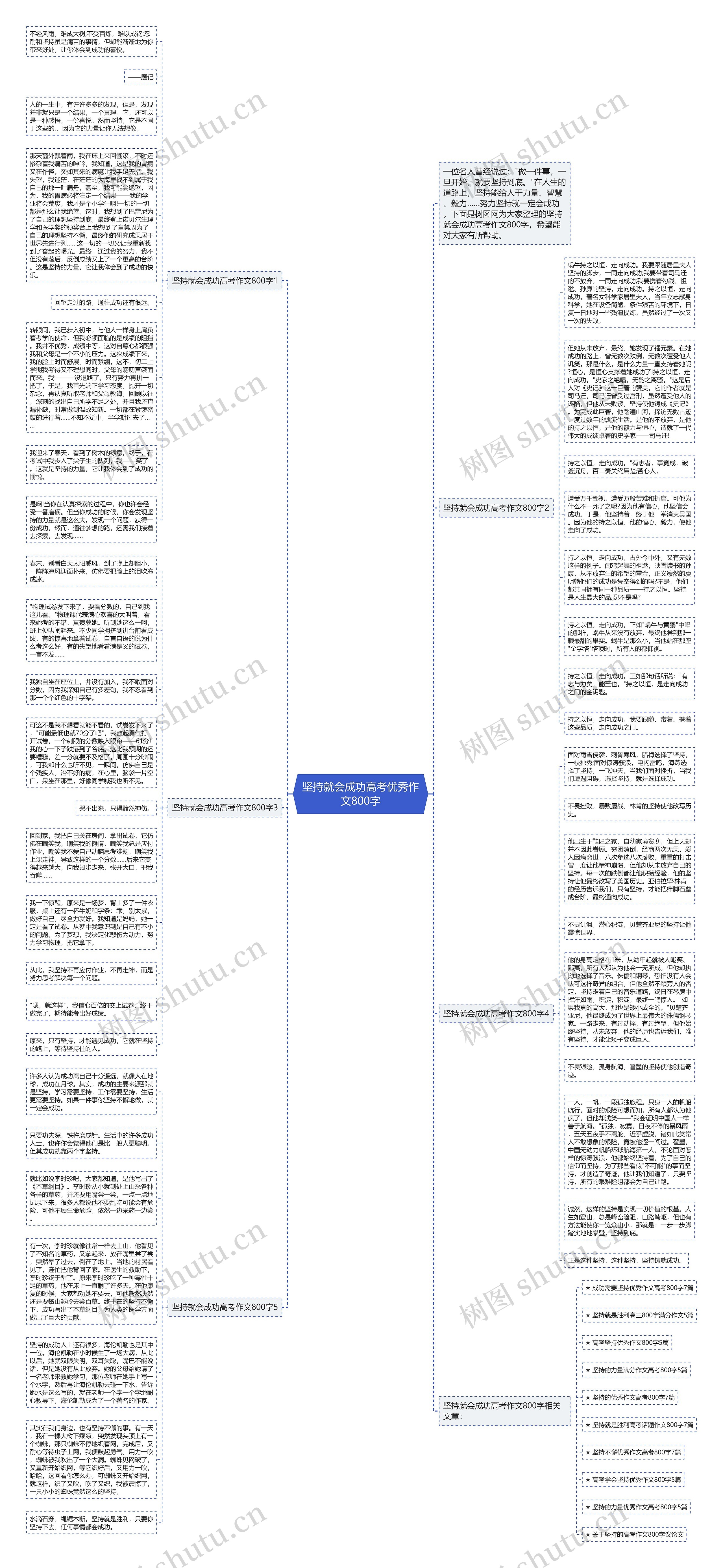 坚持就会成功高考优秀作文800字思维导图