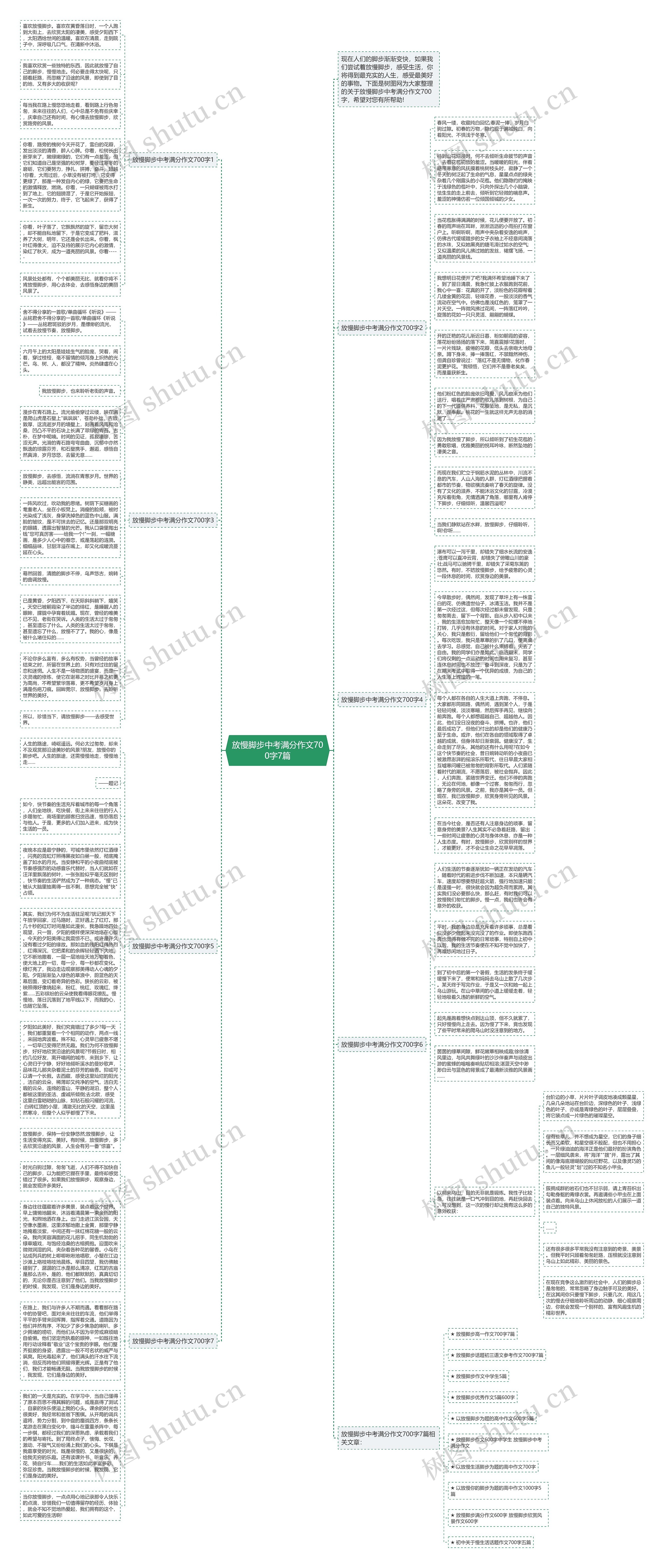 放慢脚步中考满分作文700字7篇思维导图