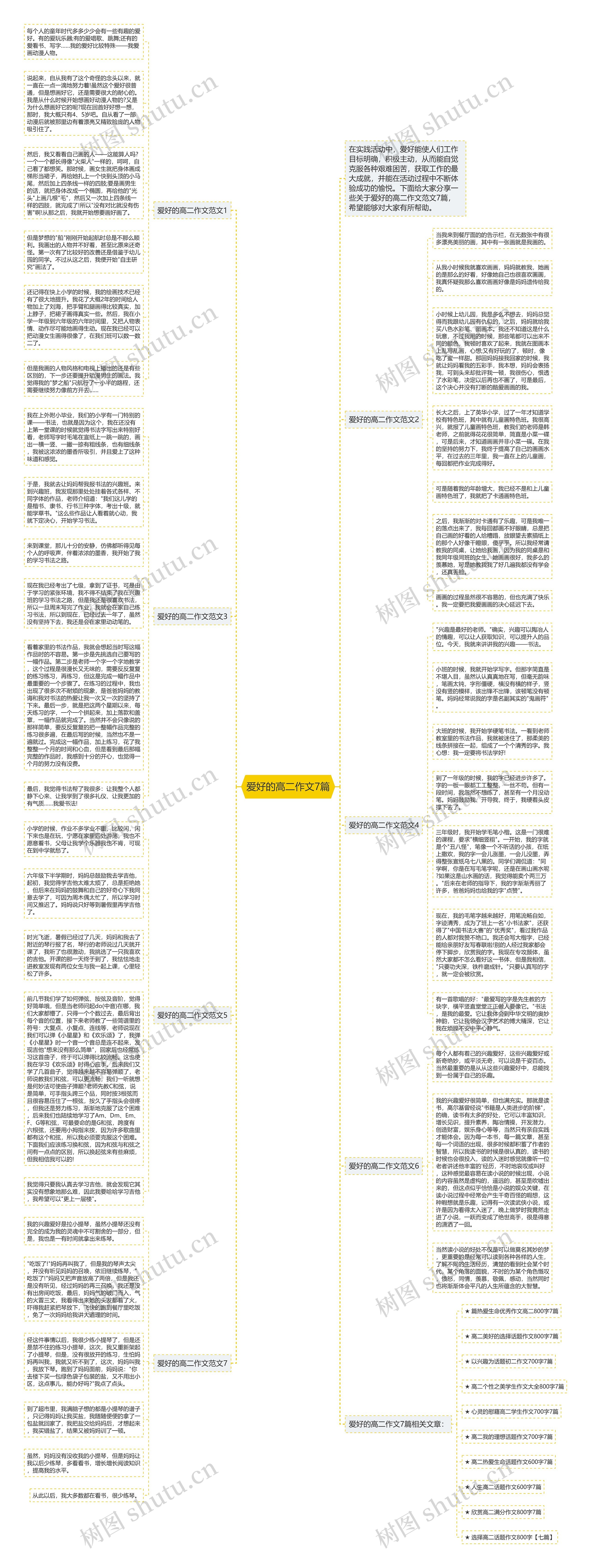 爱好的高二作文7篇思维导图