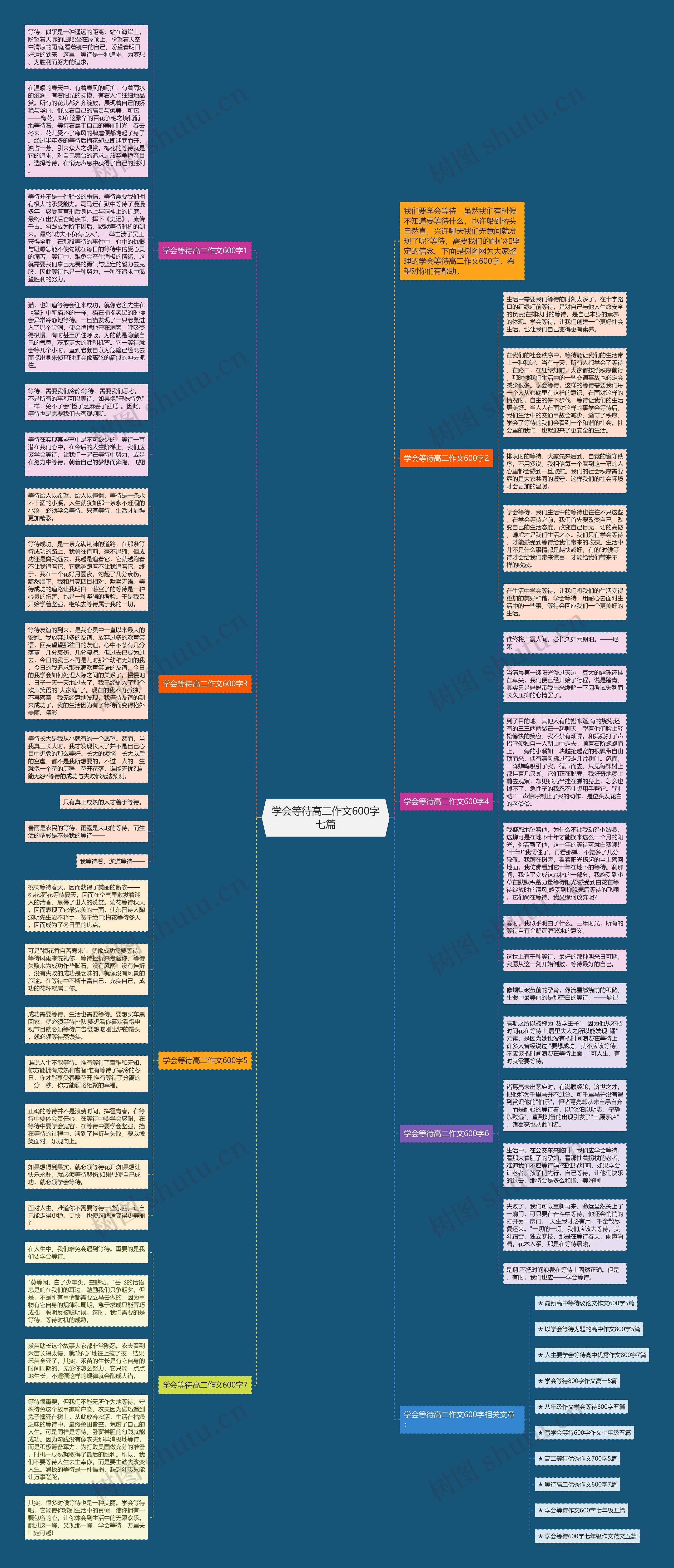 学会等待高二作文600字七篇思维导图