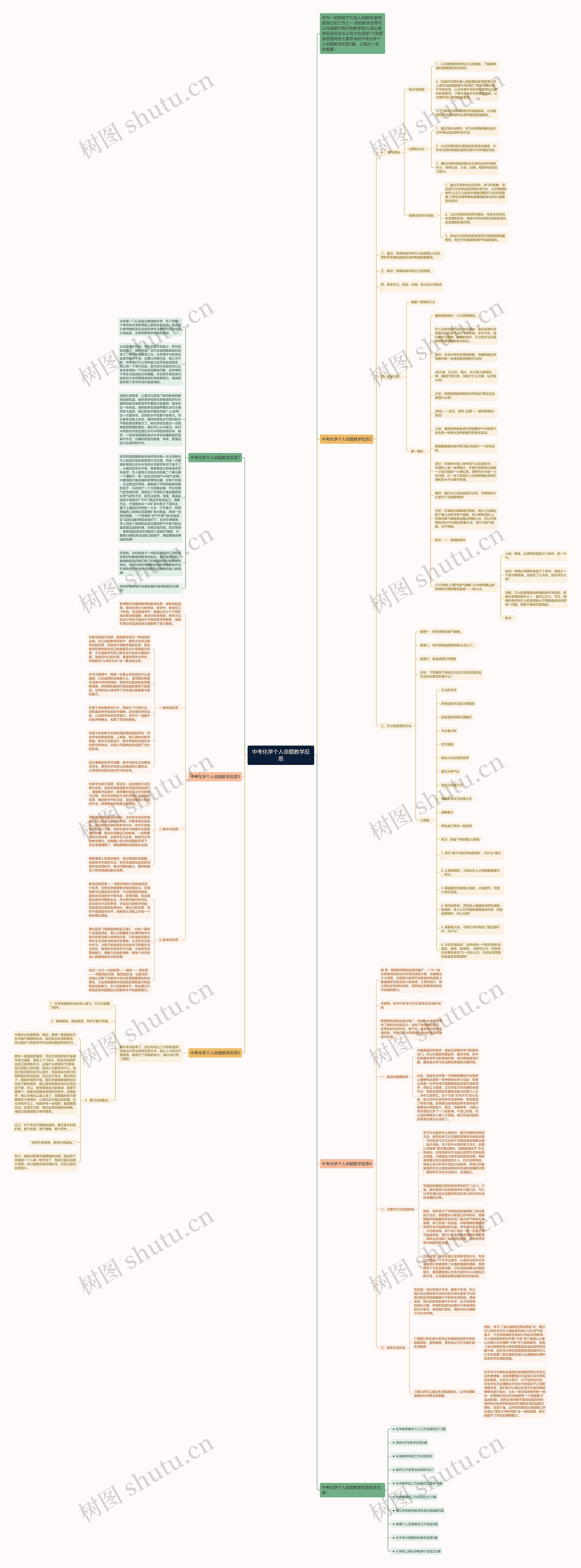 中考化学个人命题教学反思思维导图