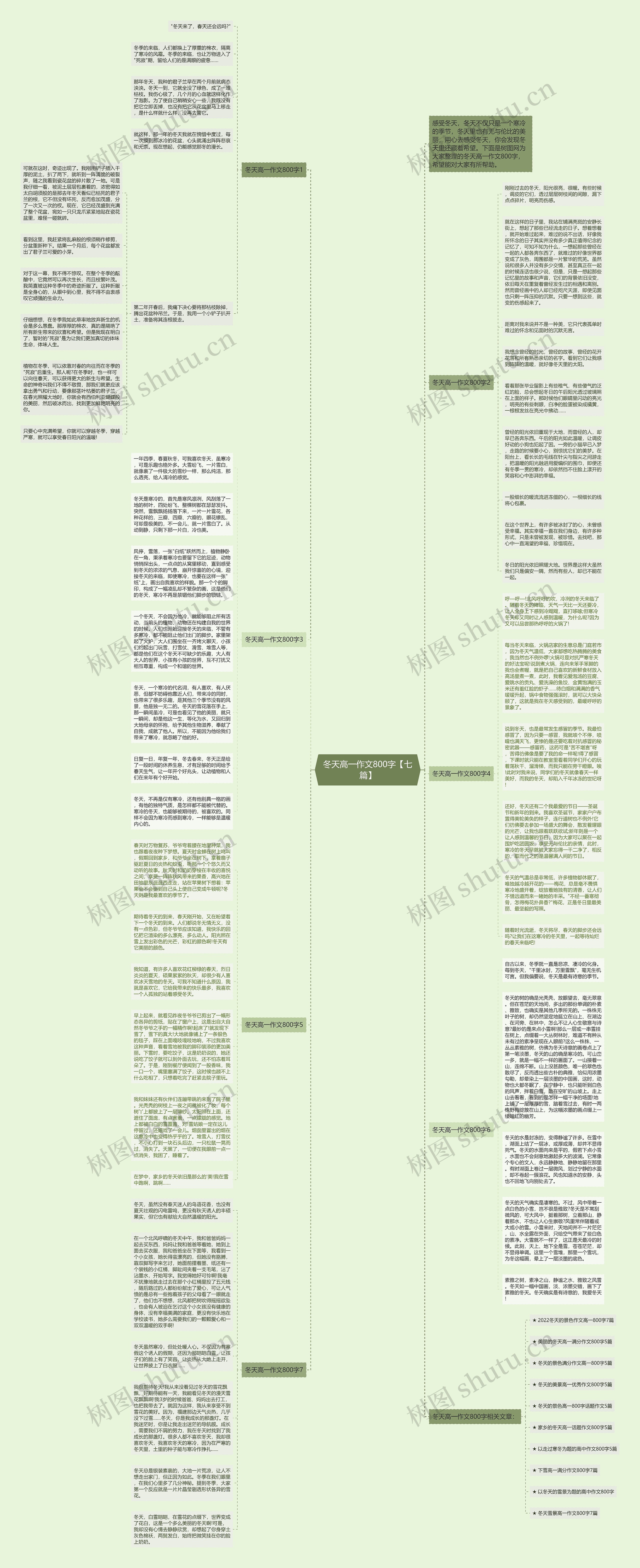 冬天高一作文800字【七篇】思维导图