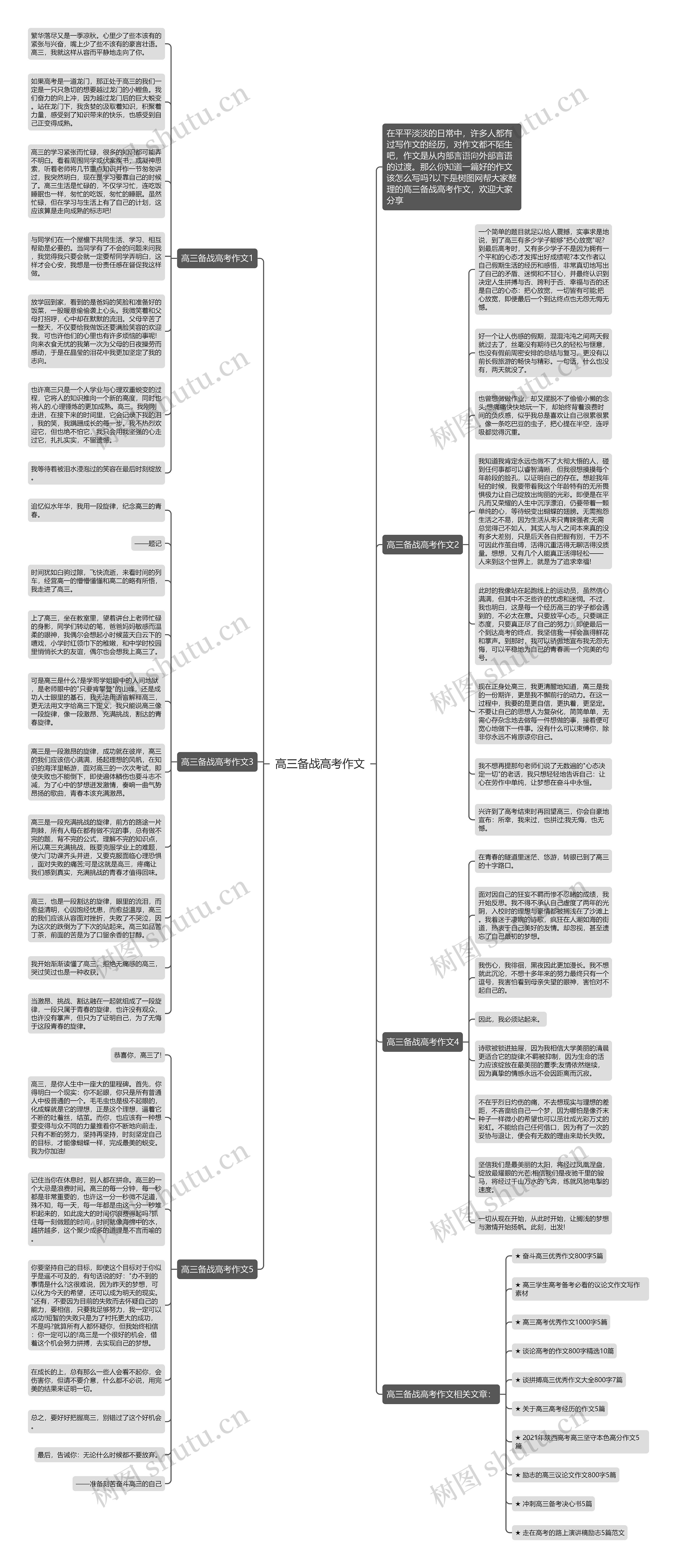 高三备战高考作文思维导图