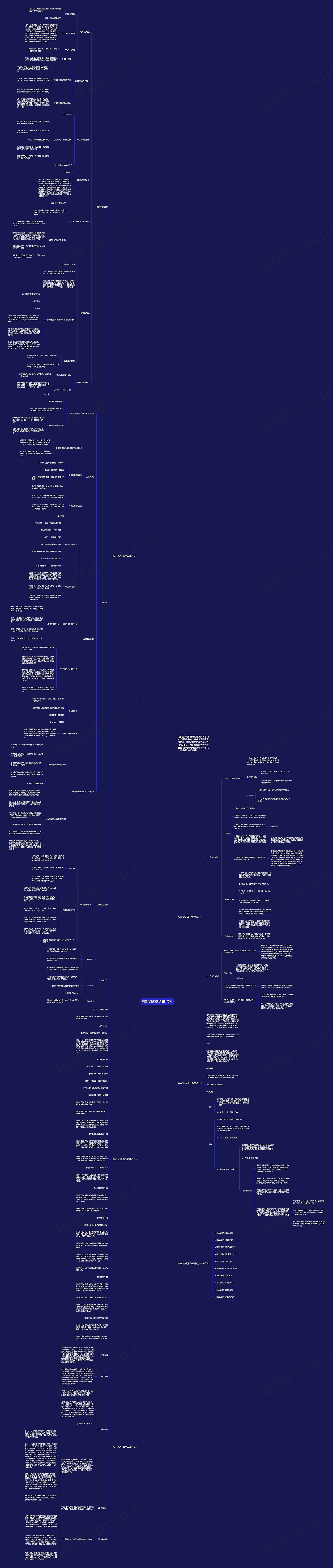 高三地理的教学设计范文思维导图