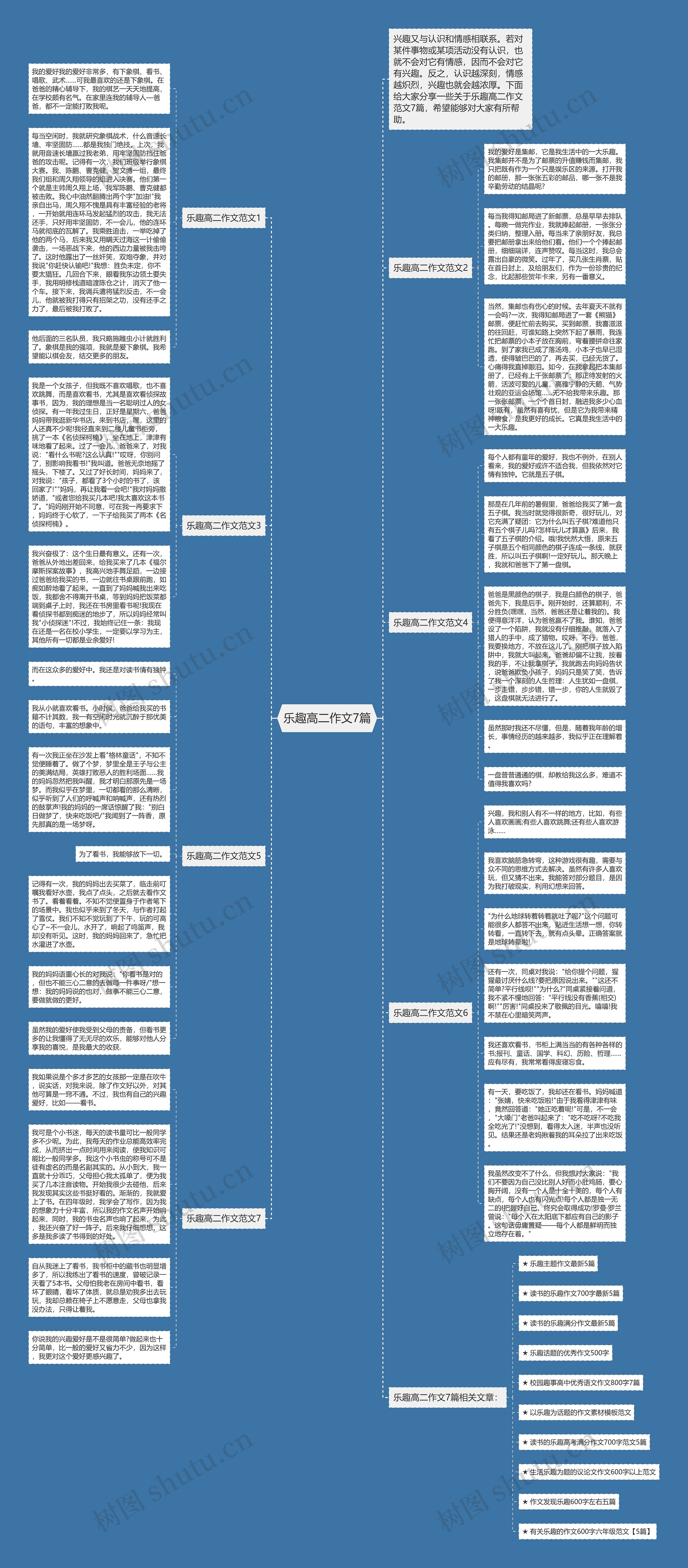 乐趣高二作文7篇思维导图