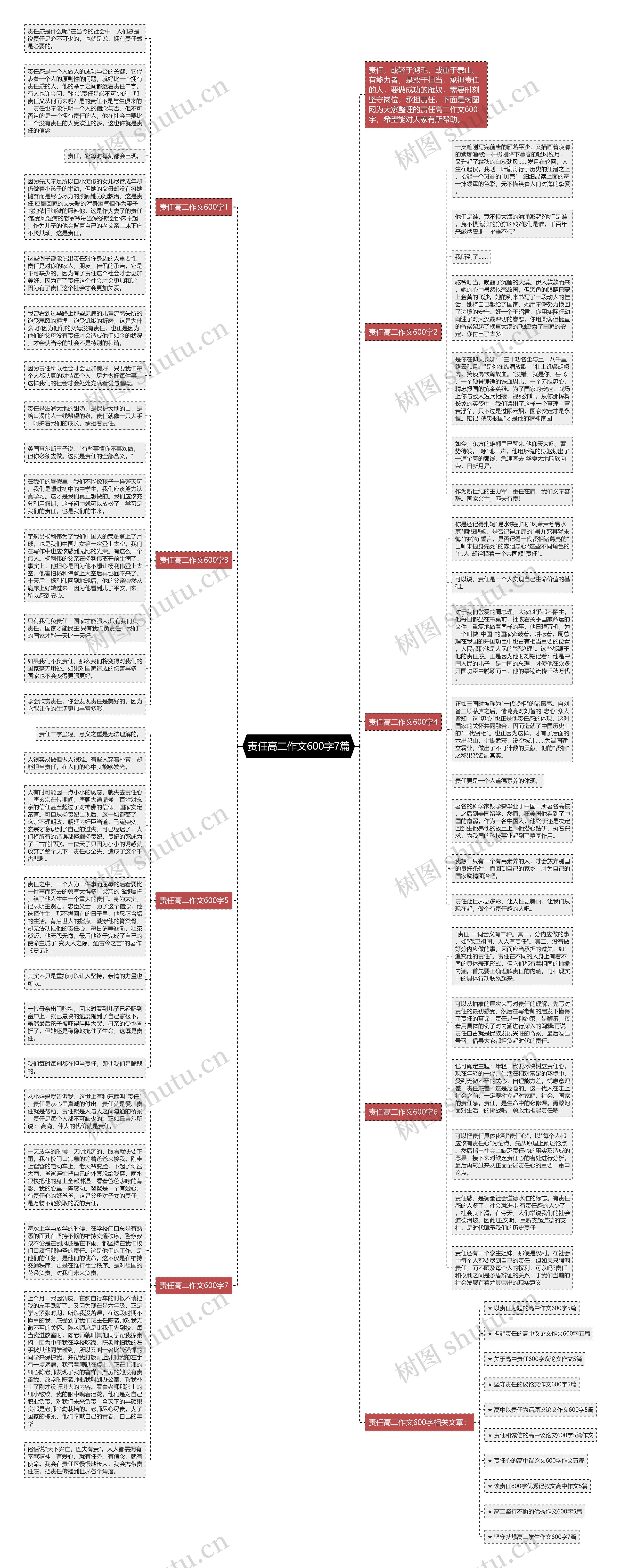 责任高二作文600字7篇思维导图