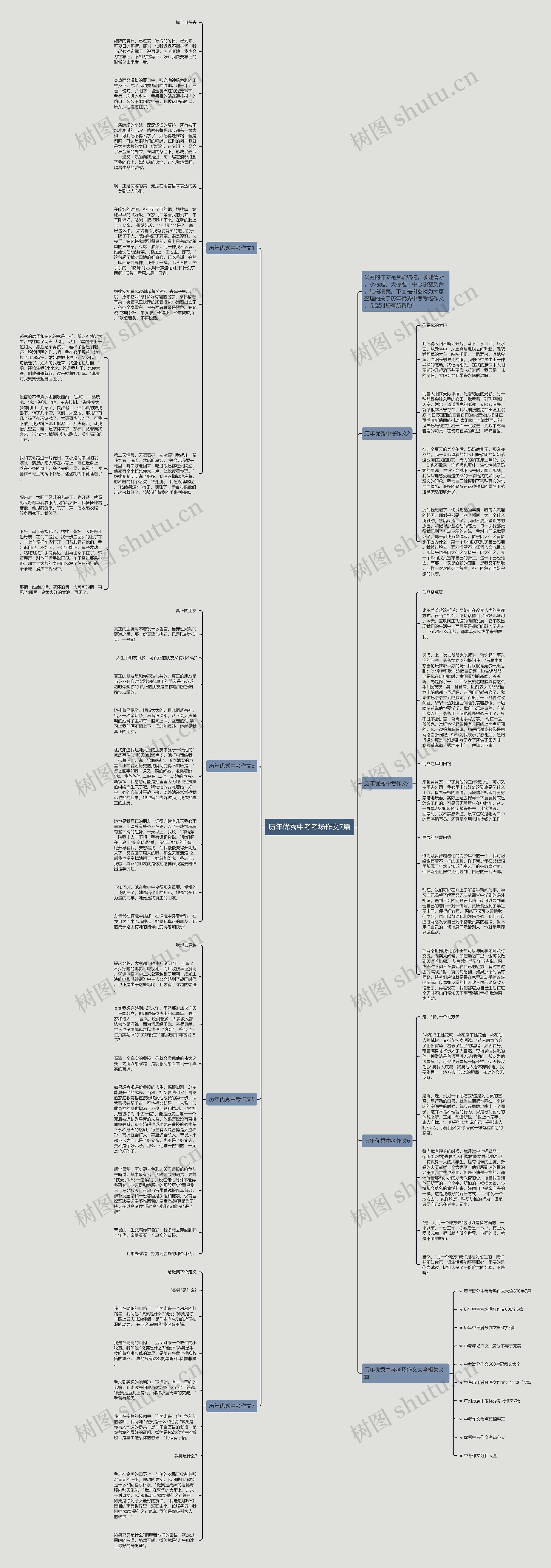 历年优秀中考考场作文7篇思维导图