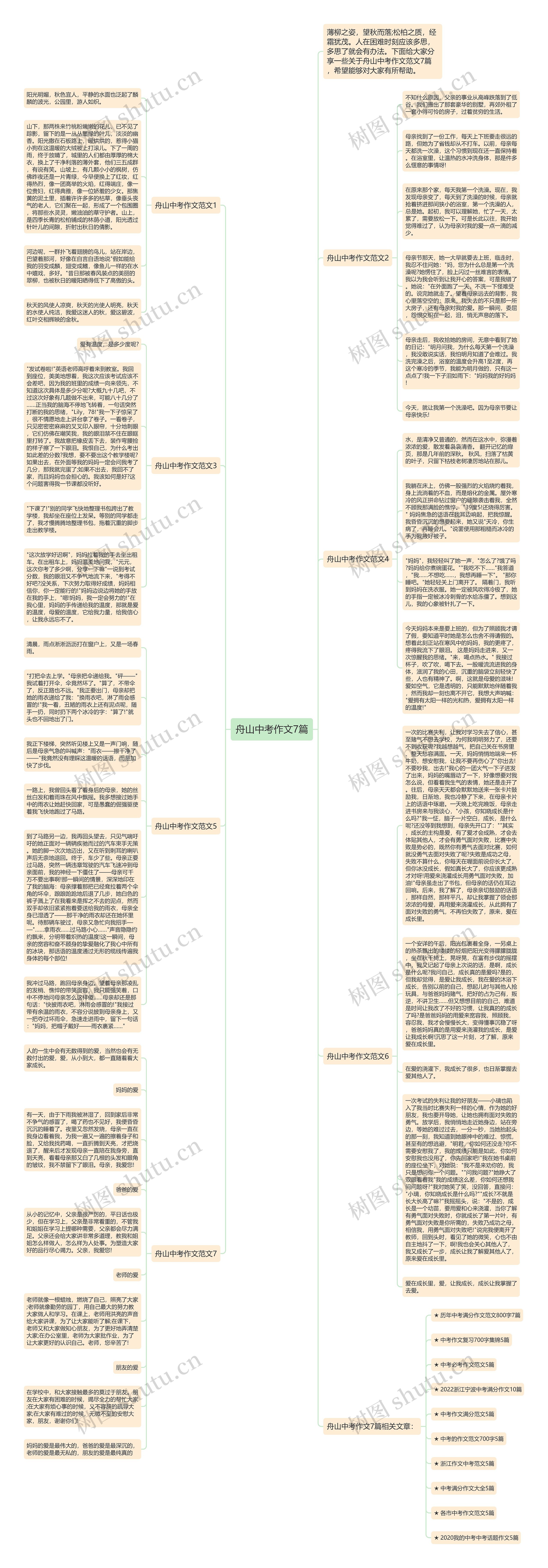 舟山中考作文7篇思维导图