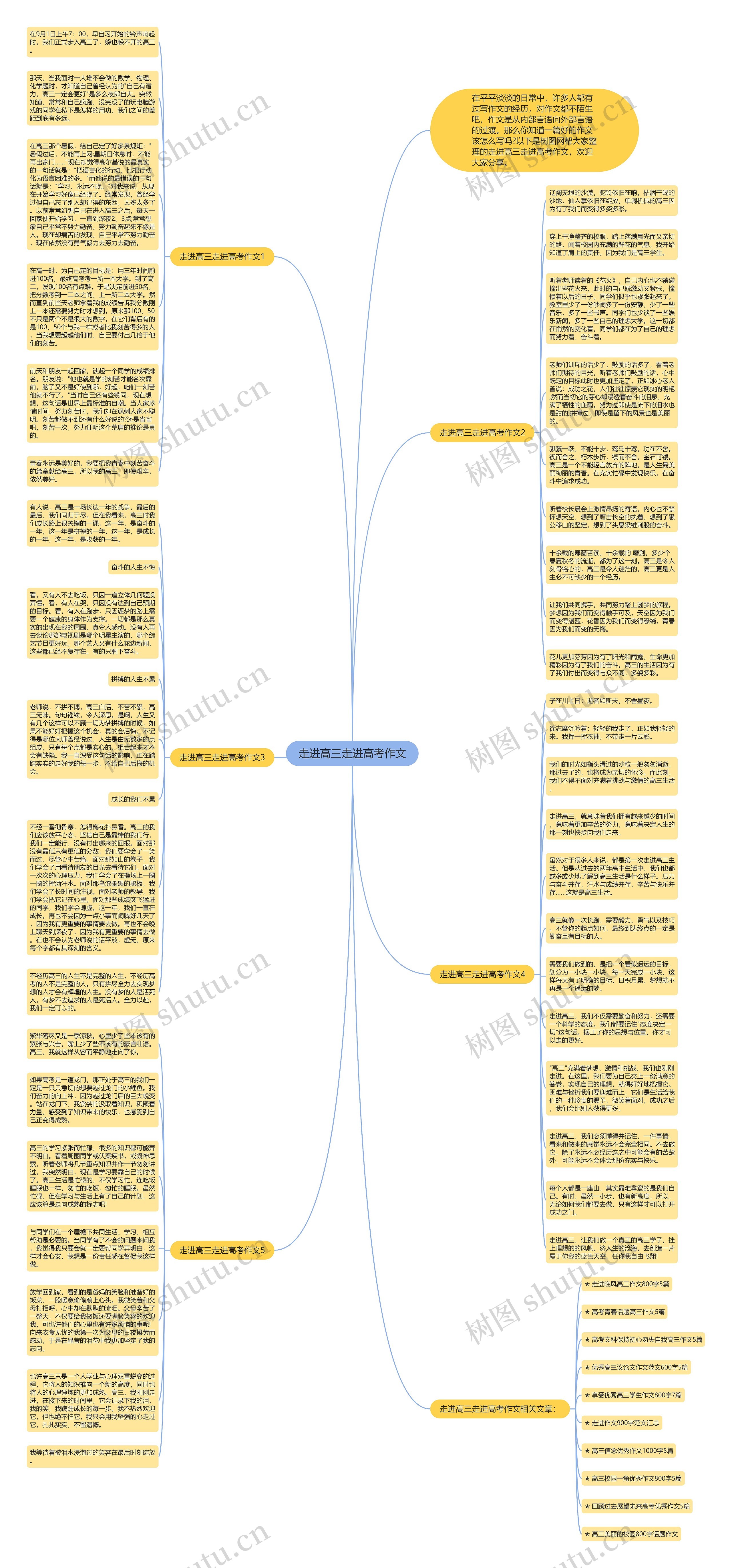 走进高三走进高考作文思维导图