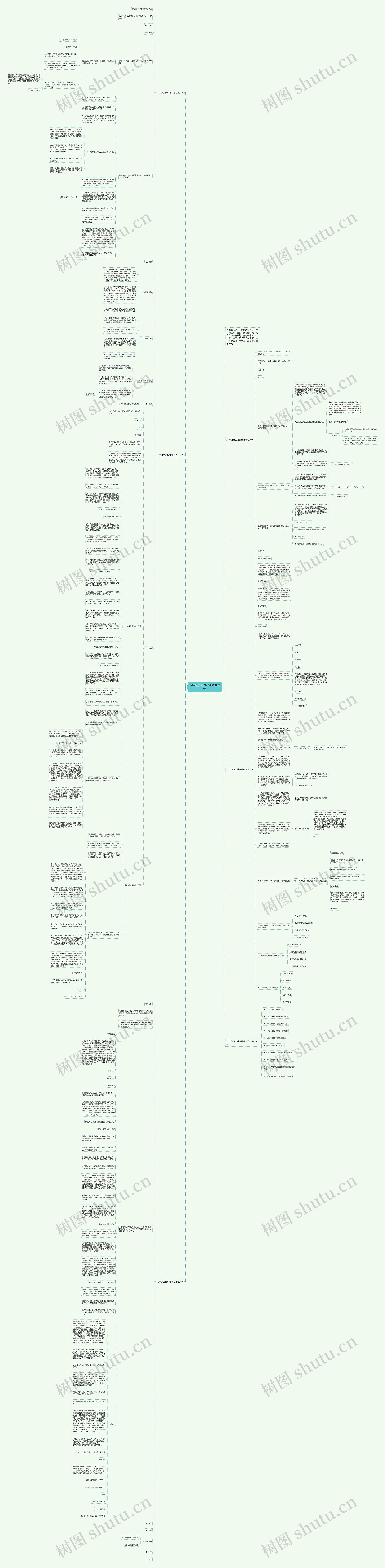 八年级历史讲评课教学设计思维导图