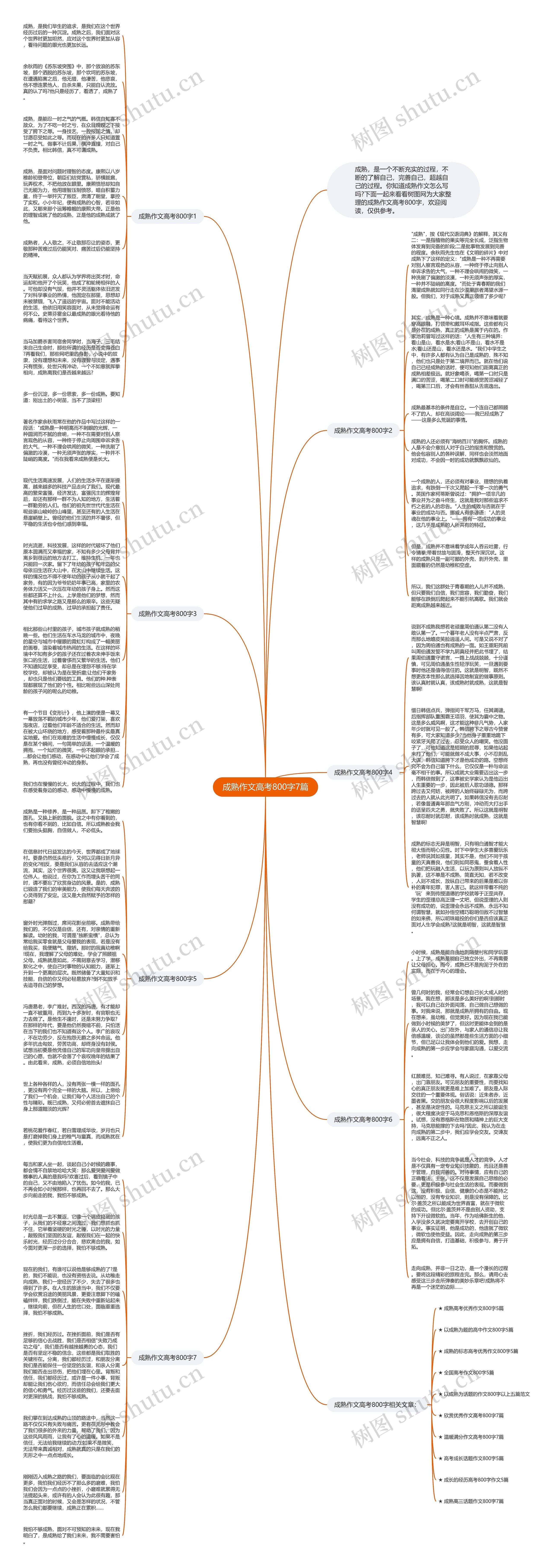 成熟作文高考800字7篇思维导图