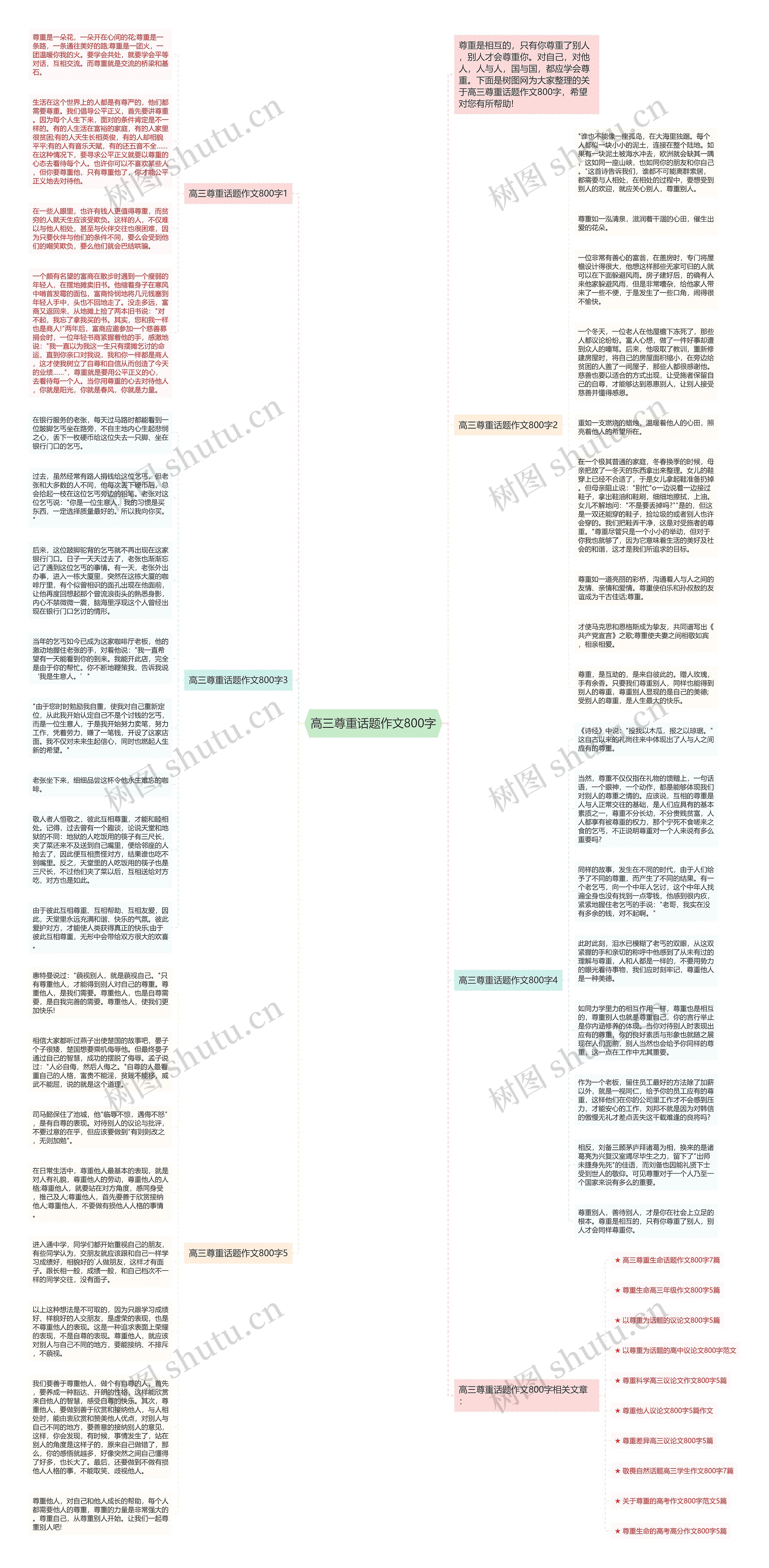 高三尊重话题作文800字思维导图