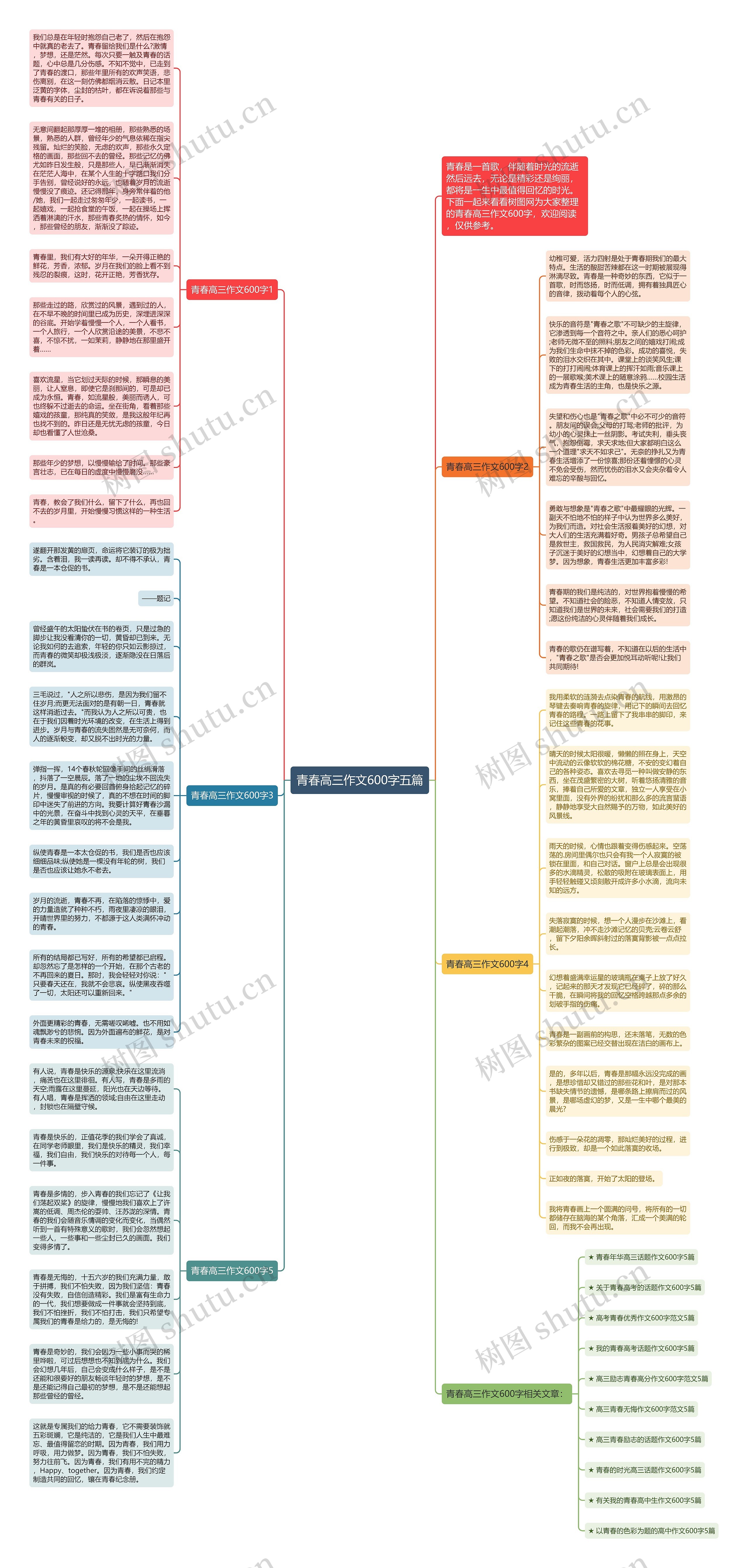 青春高三作文600字五篇思维导图