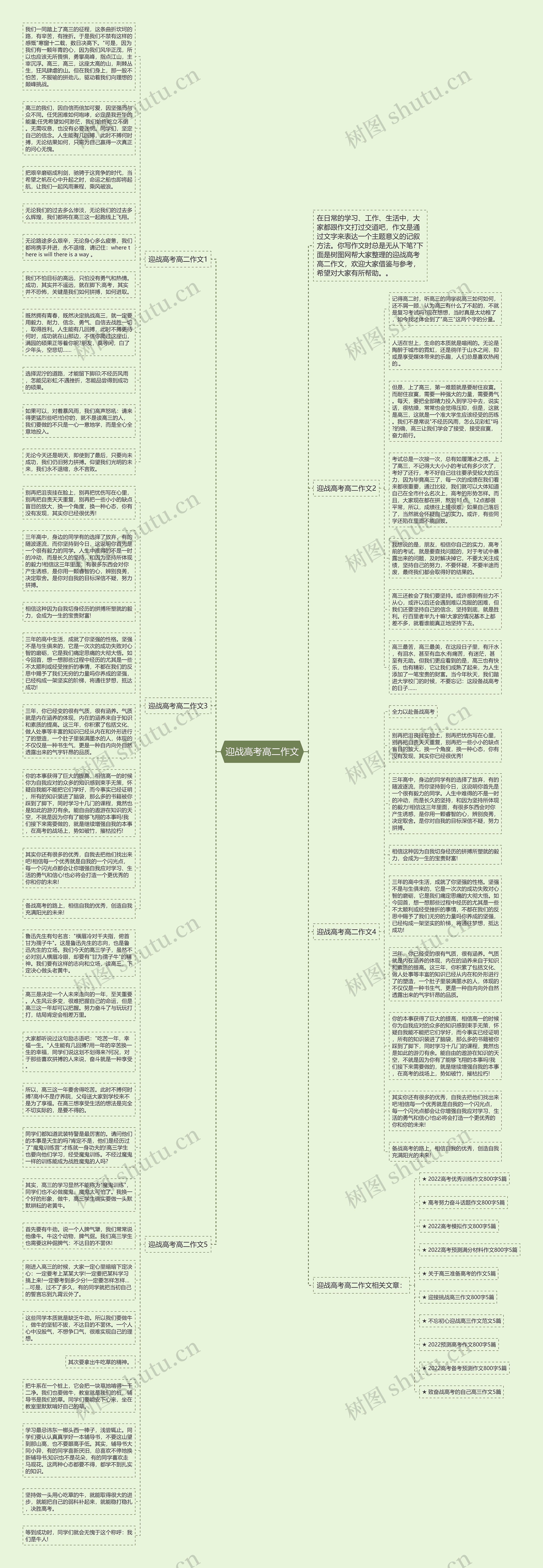 迎战高考高二作文思维导图