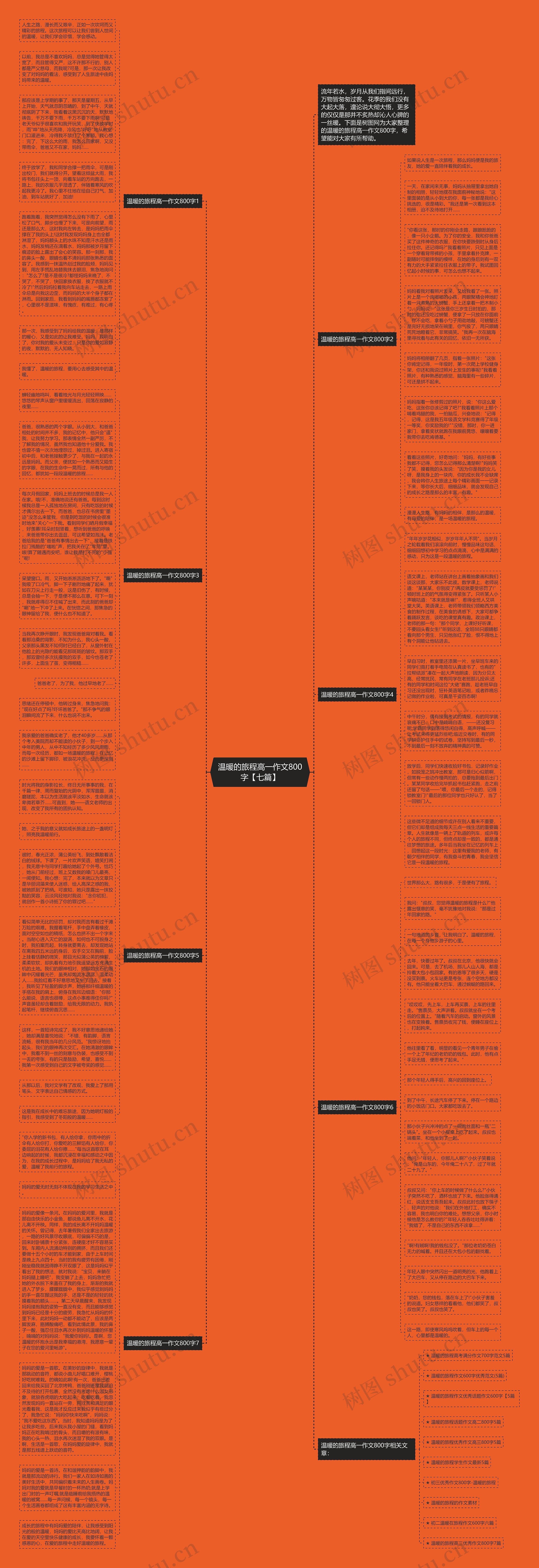 温暖的旅程高一作文800字【七篇】思维导图
