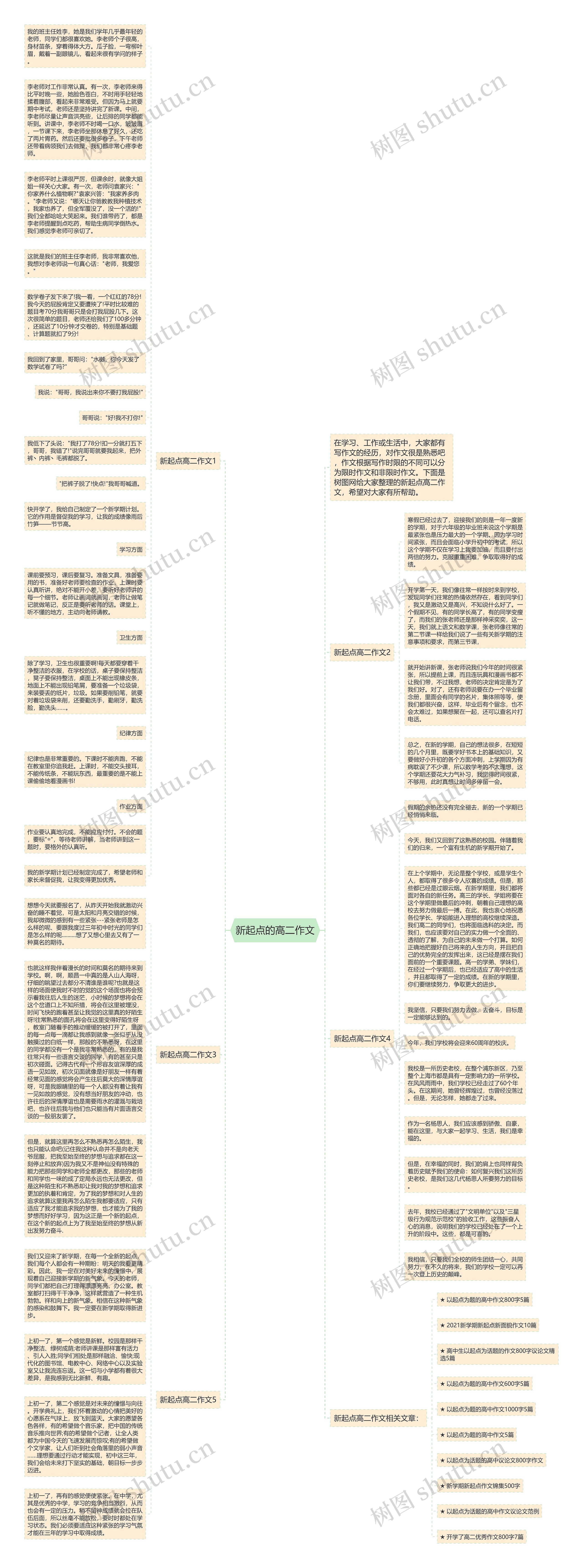 新起点的高二作文思维导图