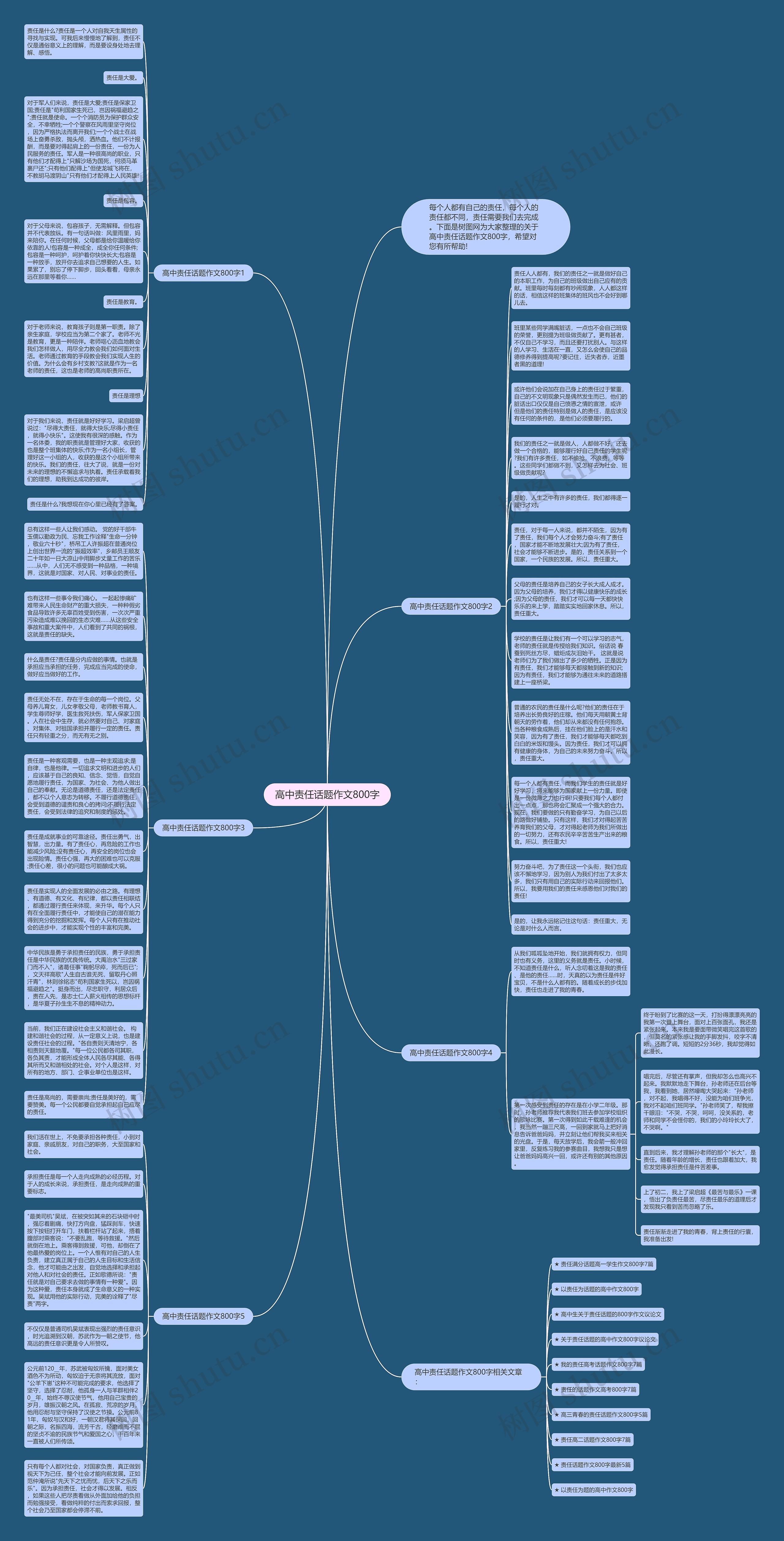 高中责任话题作文800字思维导图
