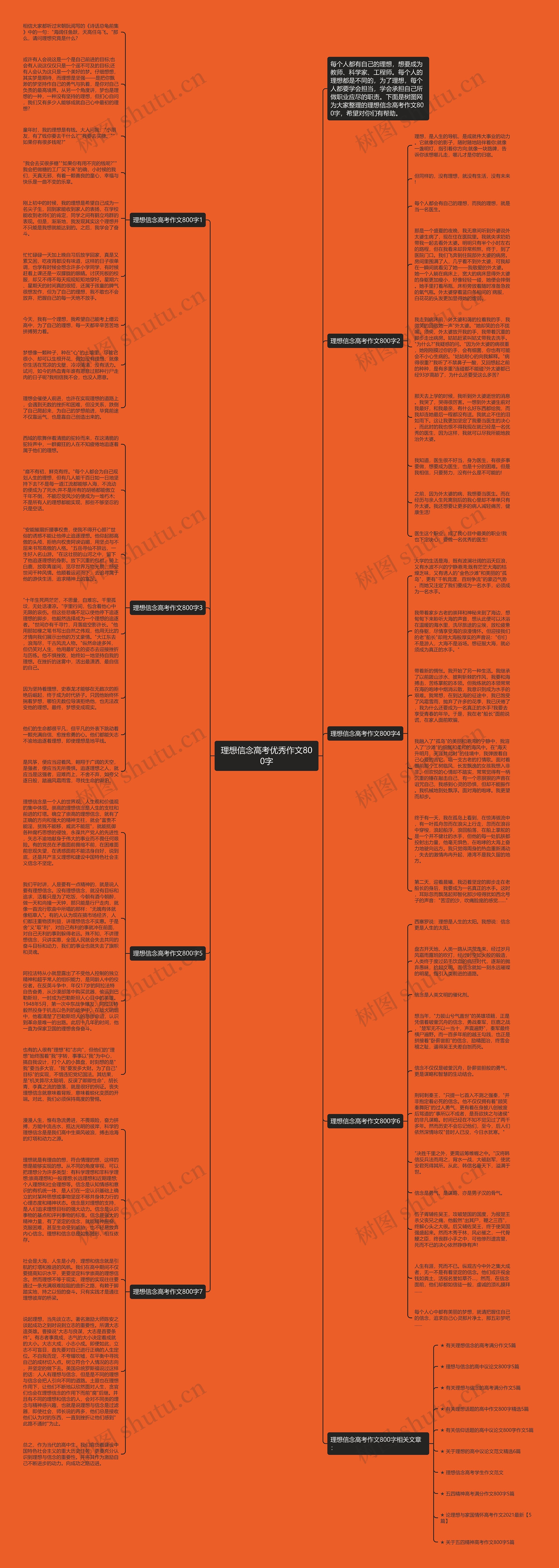 理想信念高考优秀作文800字思维导图