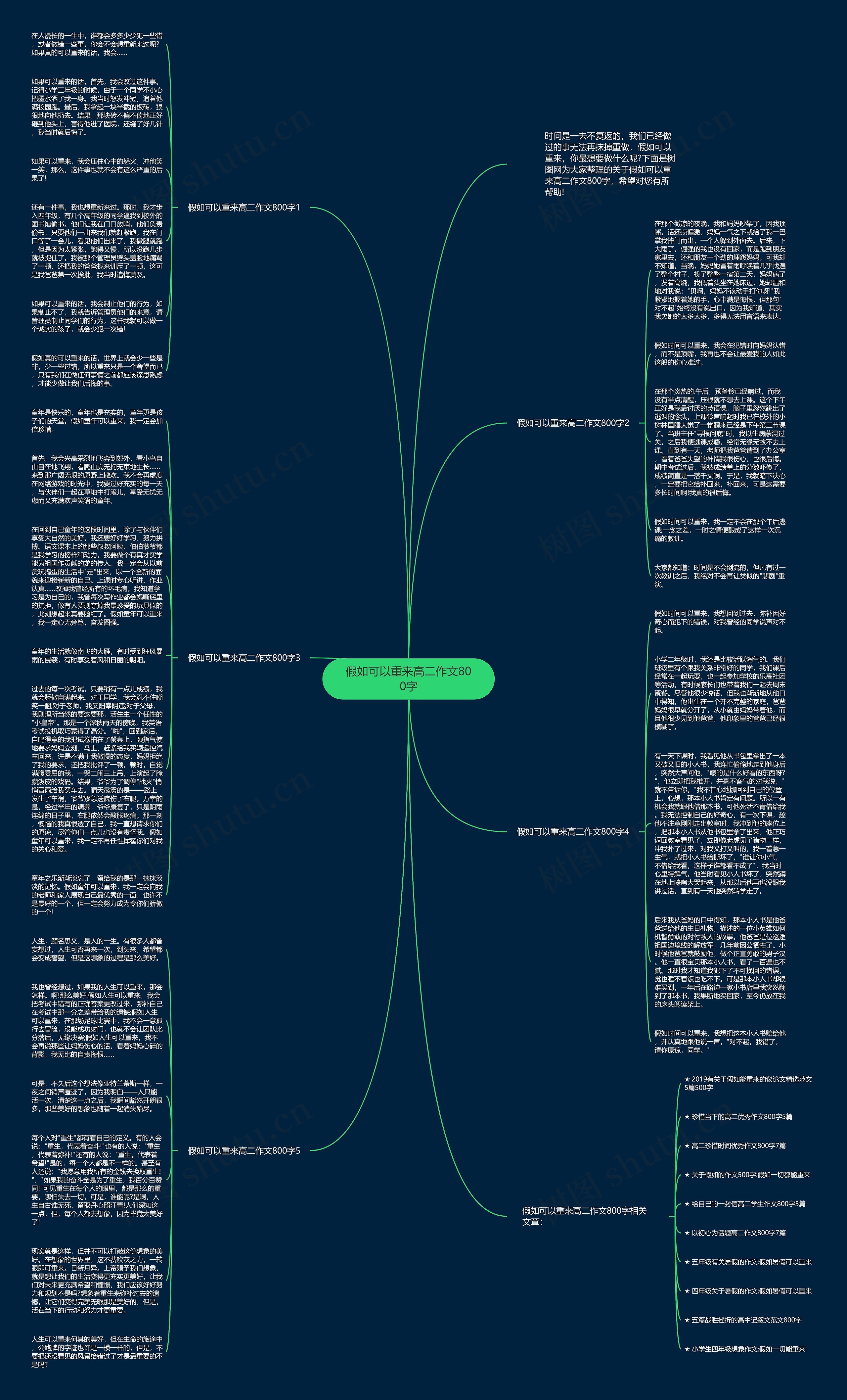 假如可以重来高二作文800字