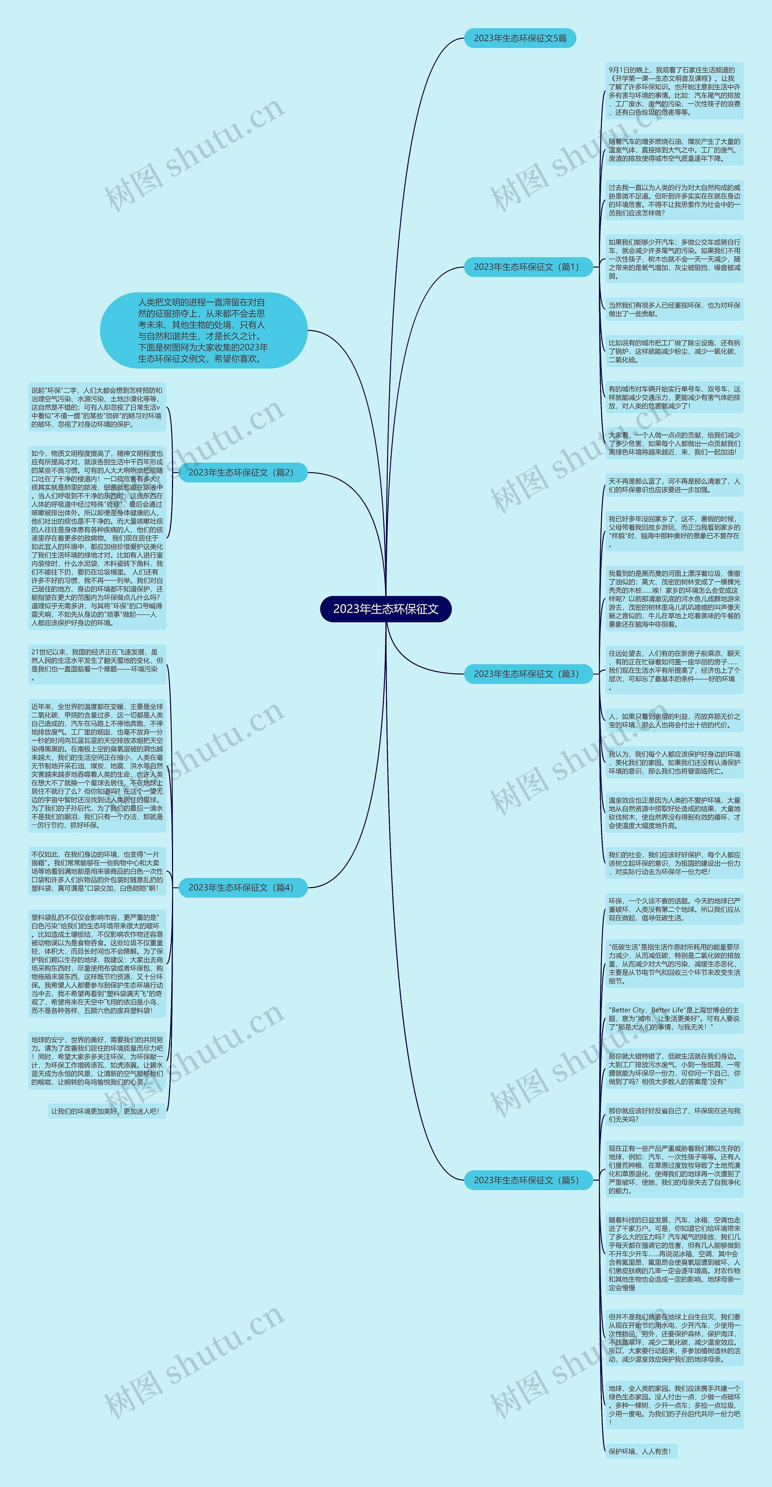 2023年生态环保征文思维导图